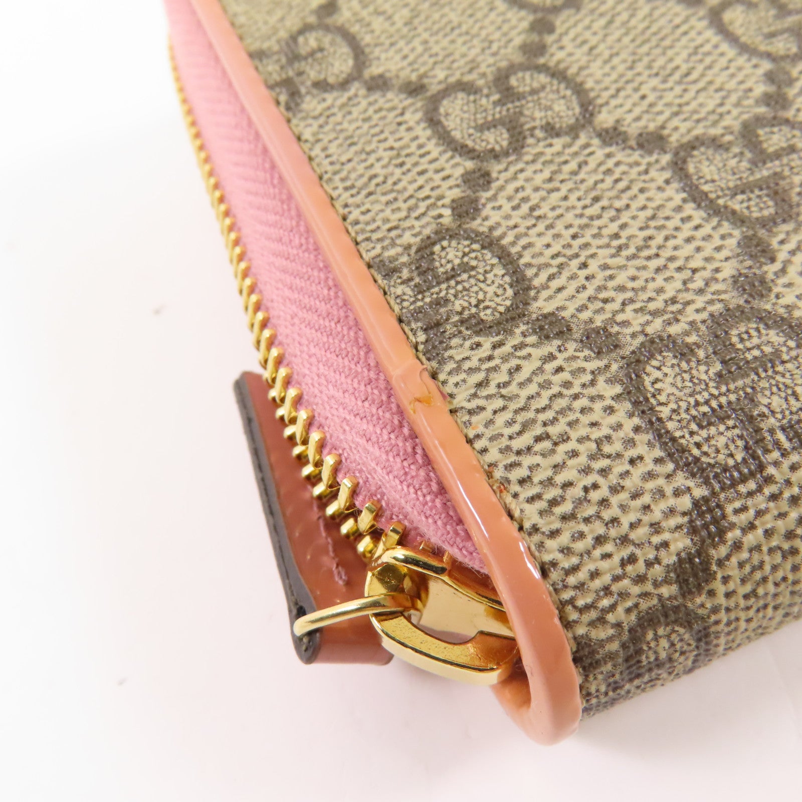 GUCCI 塗層帆布Long Wallet金扣長錢包