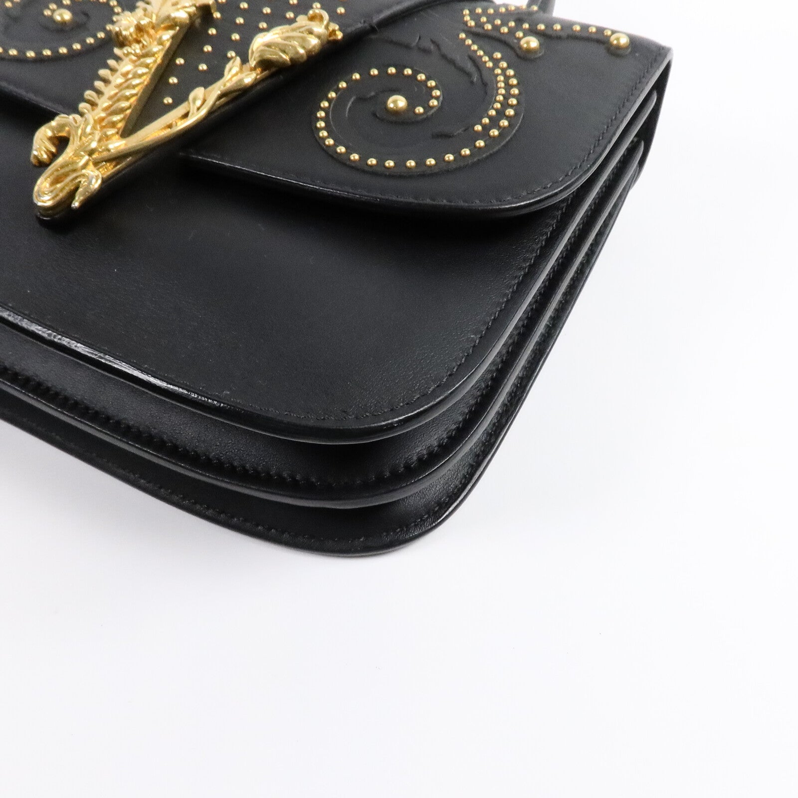 VERSACE 牛皮皮革Virtus手挽肩背兩用袋