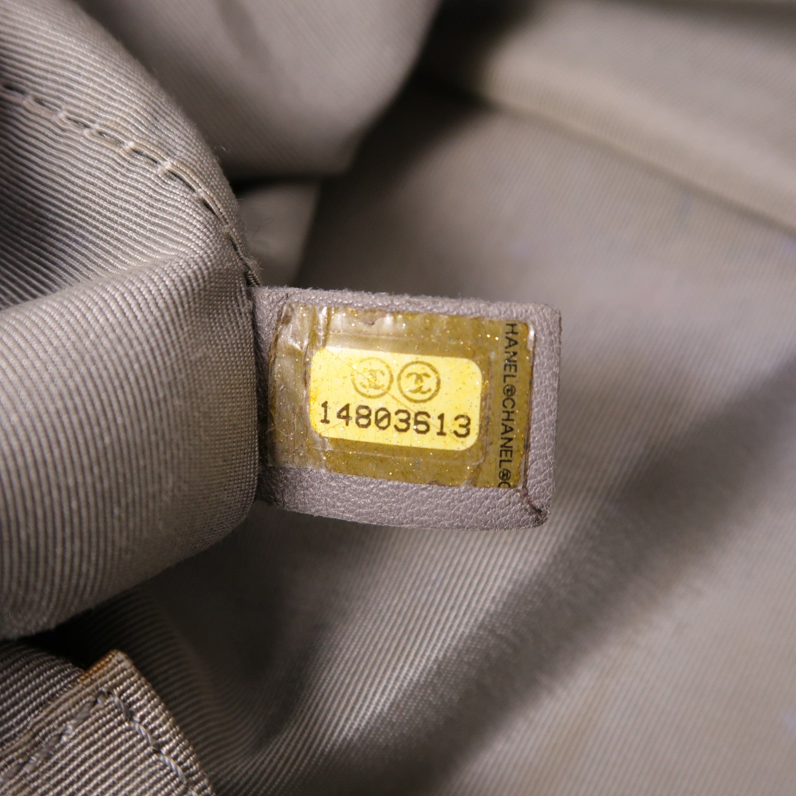 CHANEL 尼龍Chain Shoulder銀扣鏈帶肩背袋