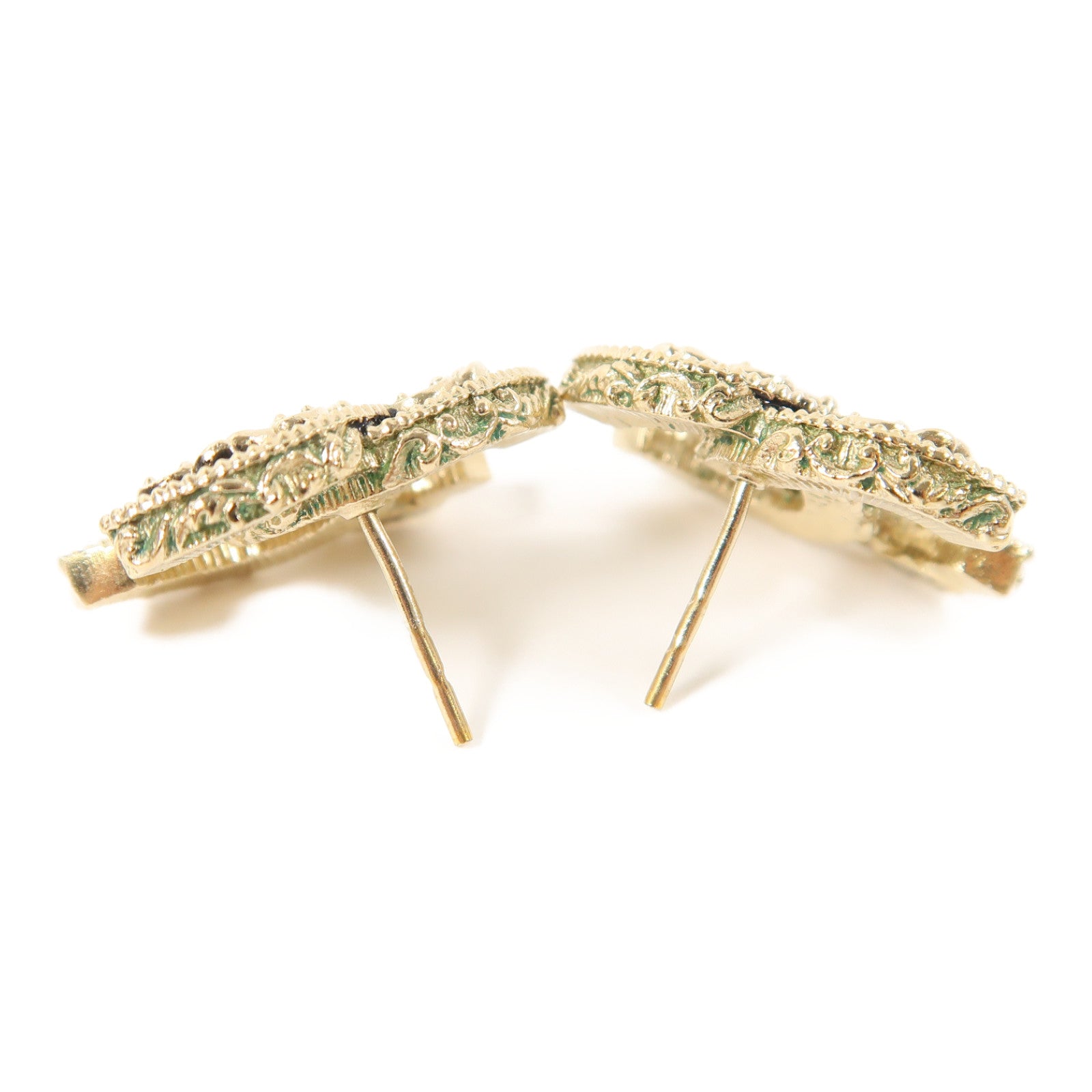CHANEL 金屬Earrings耳環黑色/金色