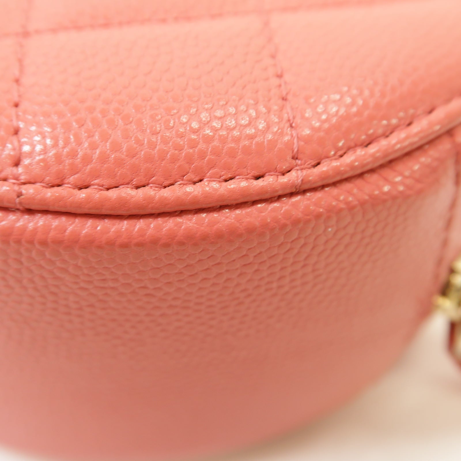 CHANEL 【激減優惠】菱格Caviar皮革Chain Shoulder Bag金扣鏈帶肩背袋粉紅色