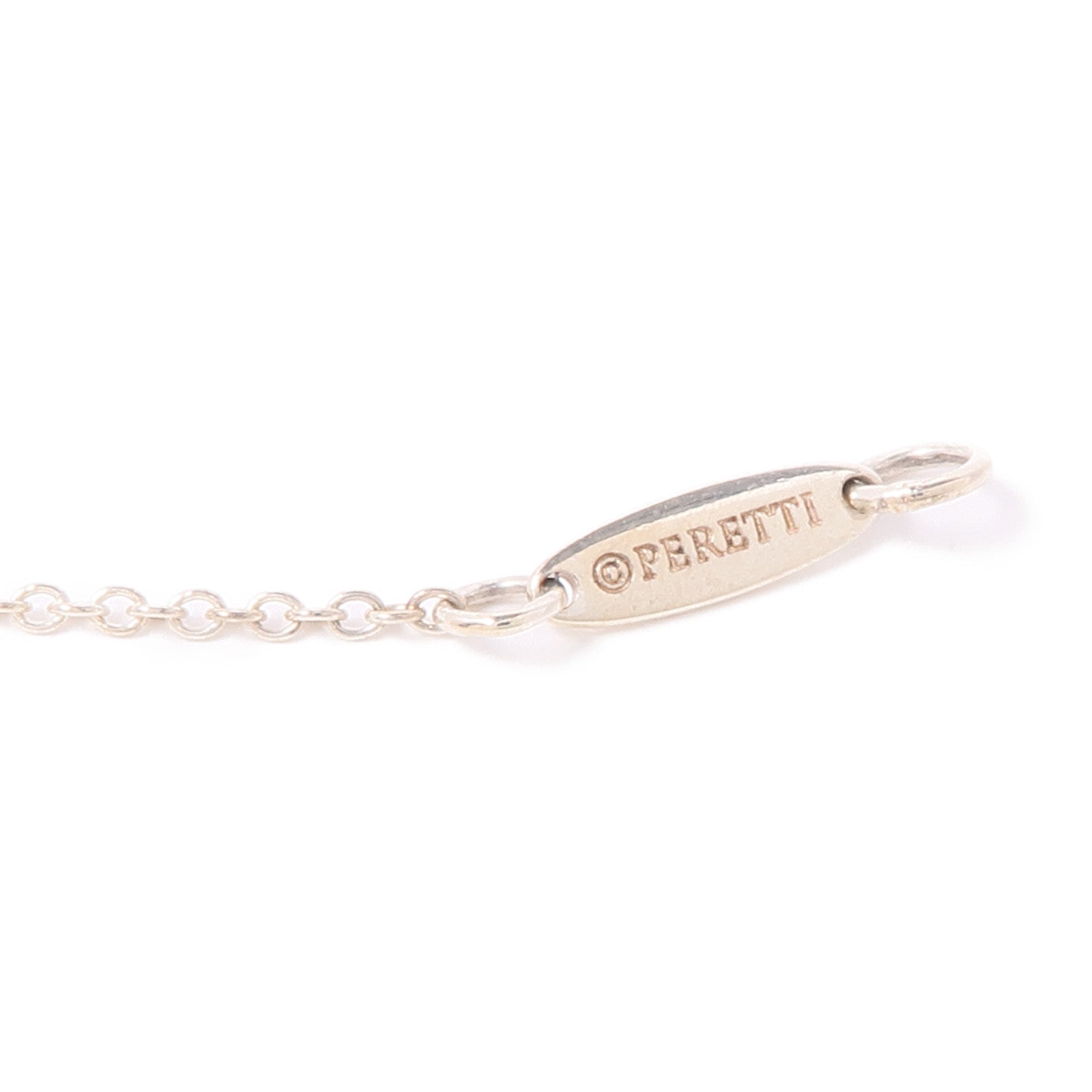 TIFFANY＆CO 925純銀Peretti Heart Necklace鑽石項鍊