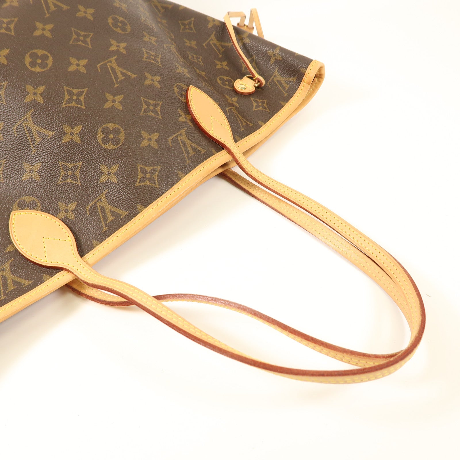 LOUIS VUITTON Monogram Neverfull MM金扣手挽袋
