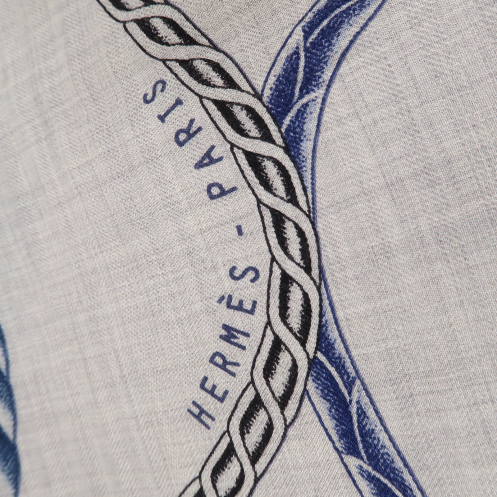 HERMES 羊絨/絲質Scarf圍巾紫色/灰色/藍色