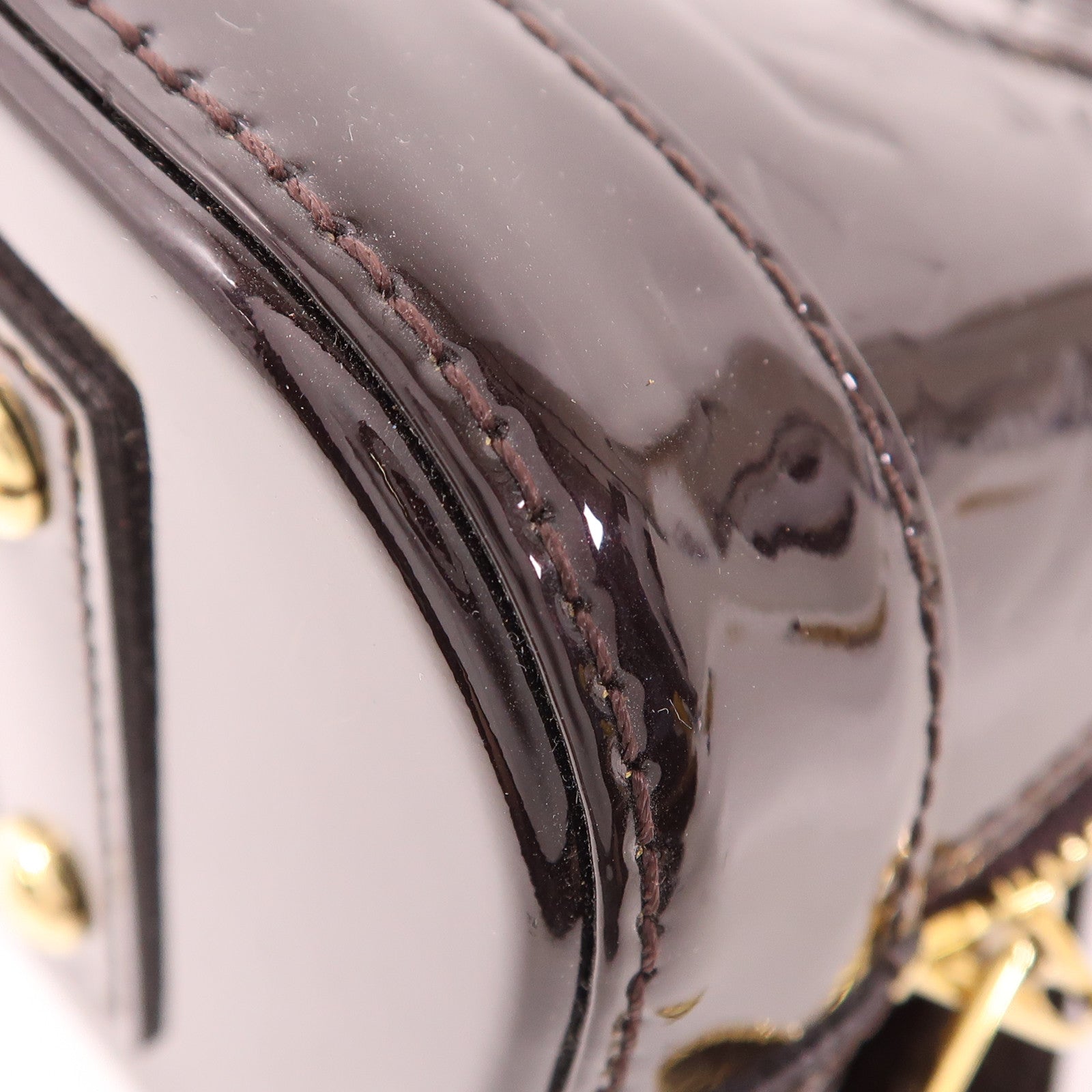LOUIS VUITTON Vernis Alma BB金扣手挽肩背兩用袋