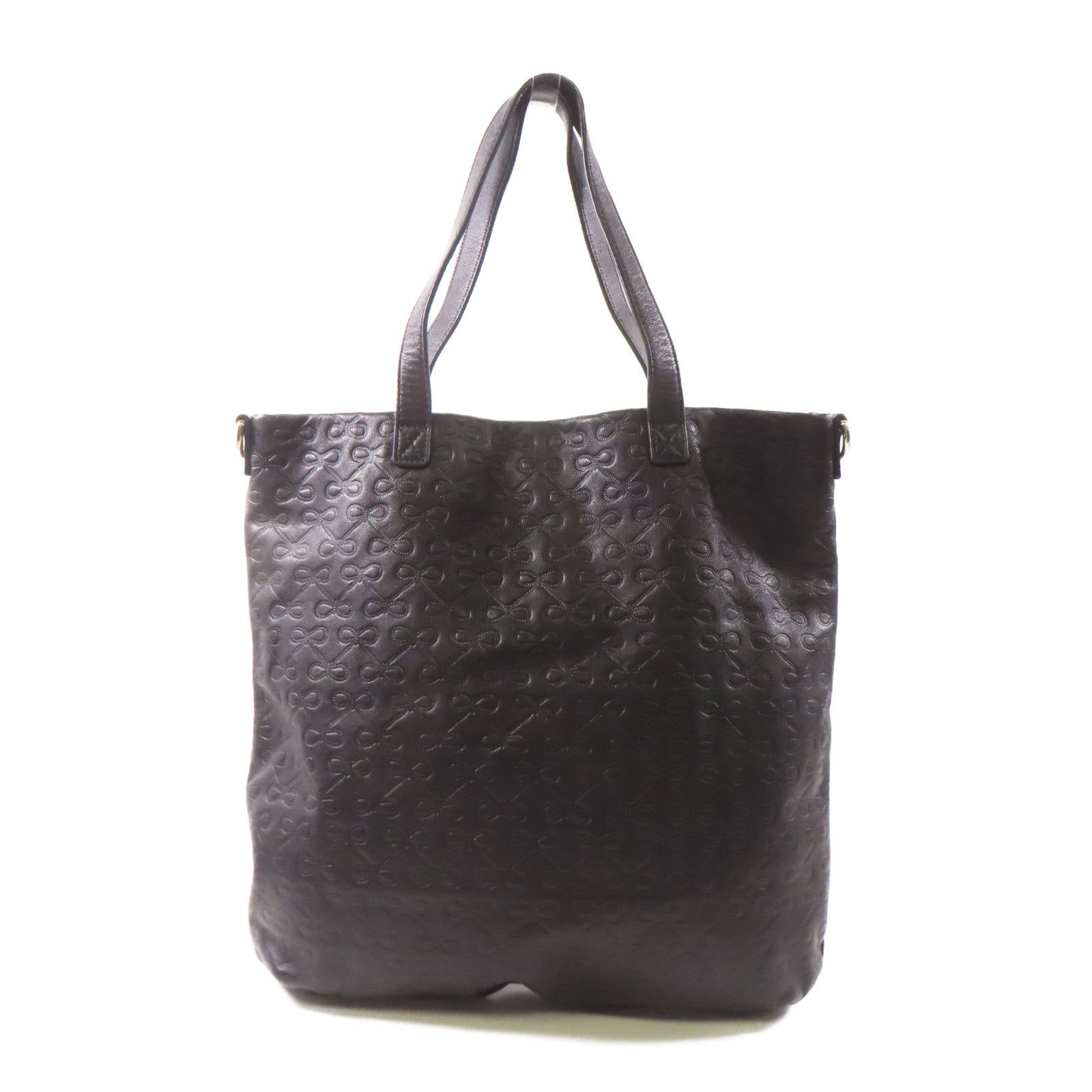 ANYA HINDMARCH 牛皮皮革Hand Bag手挽肩背兩用袋黑色