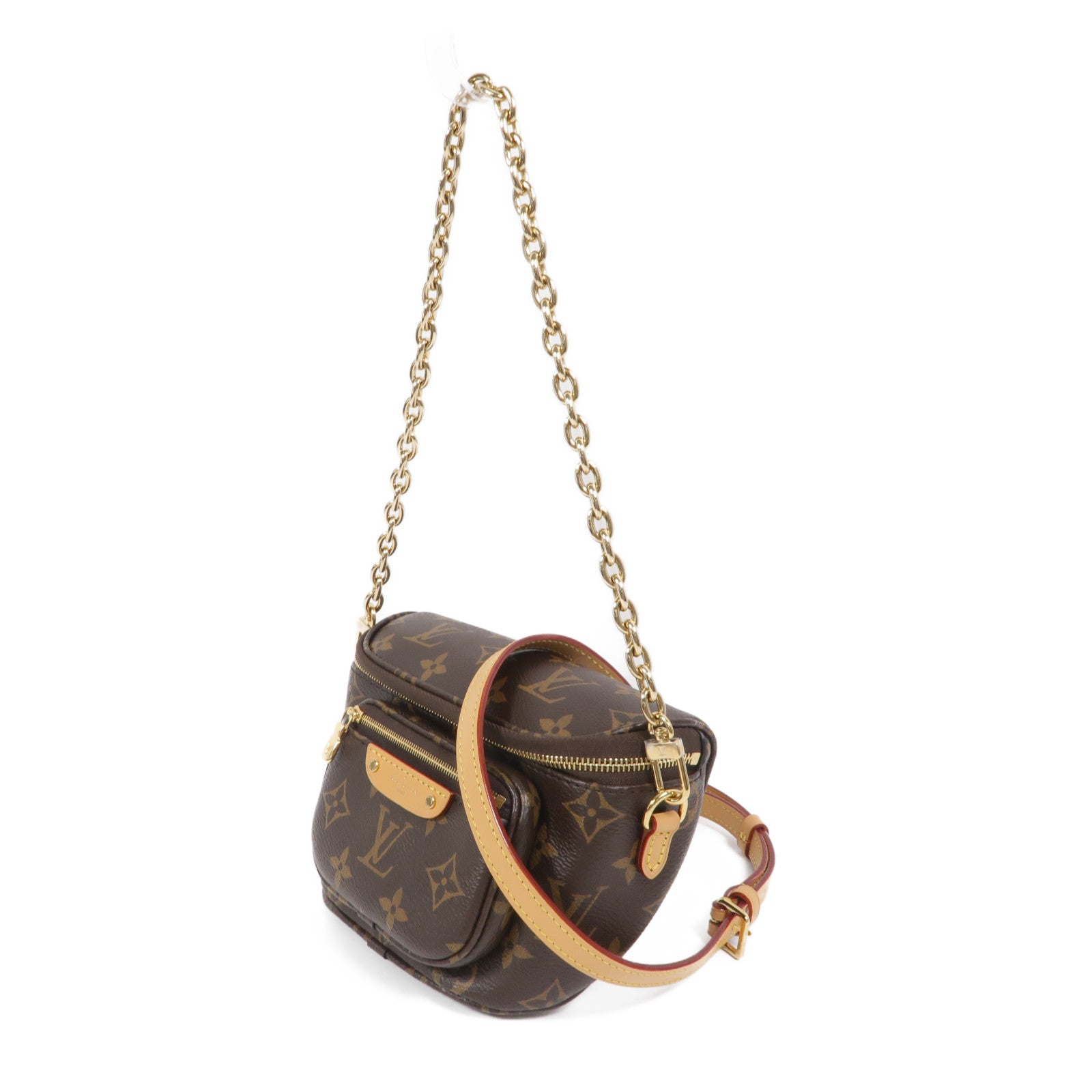 LOUIS VUITTON Monogram Mini Bumbag手挽肩背兩用袋棕色