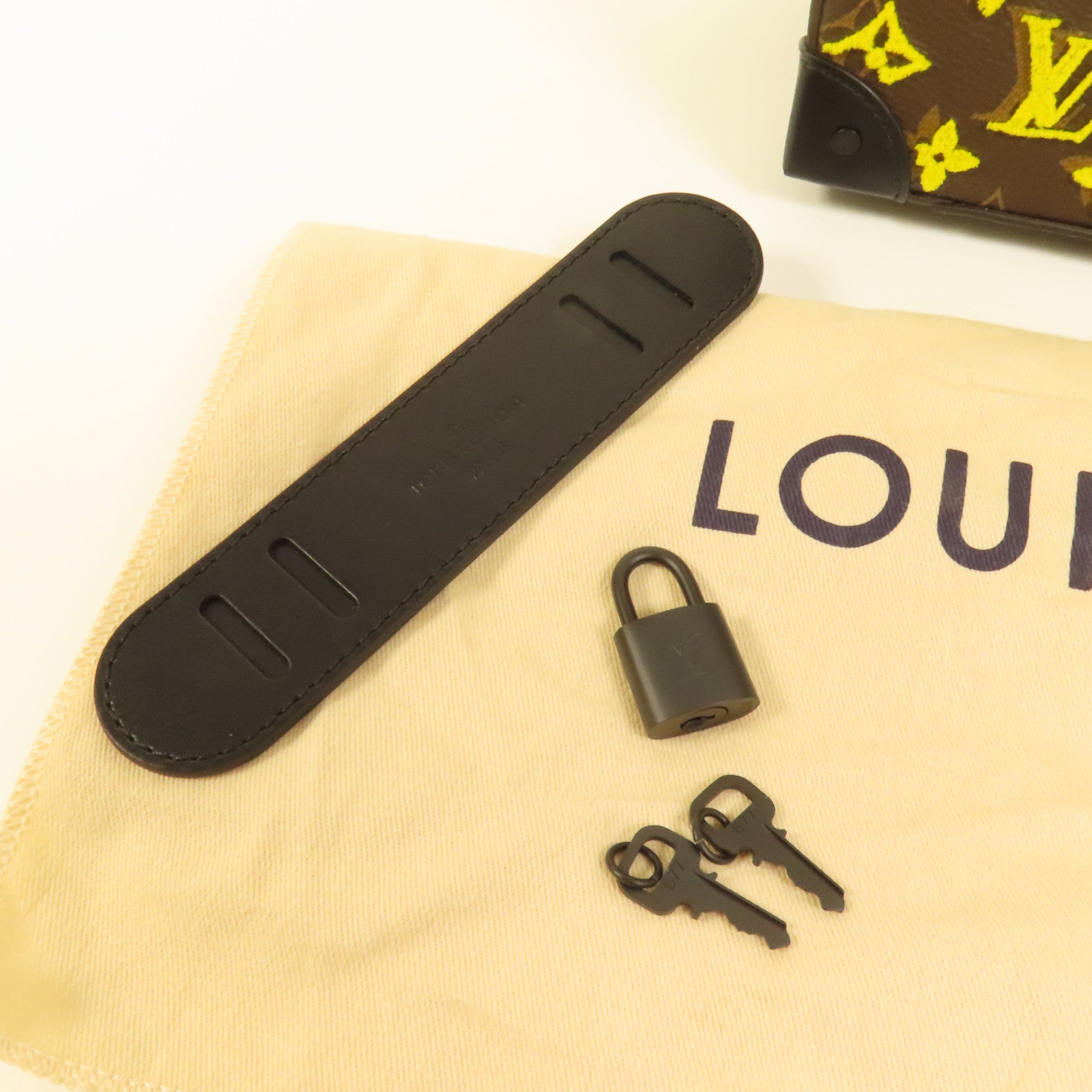 LOUIS VUITTON Monogram Tuffetage Jaune Trunk Speedy手挽肩背兩用袋