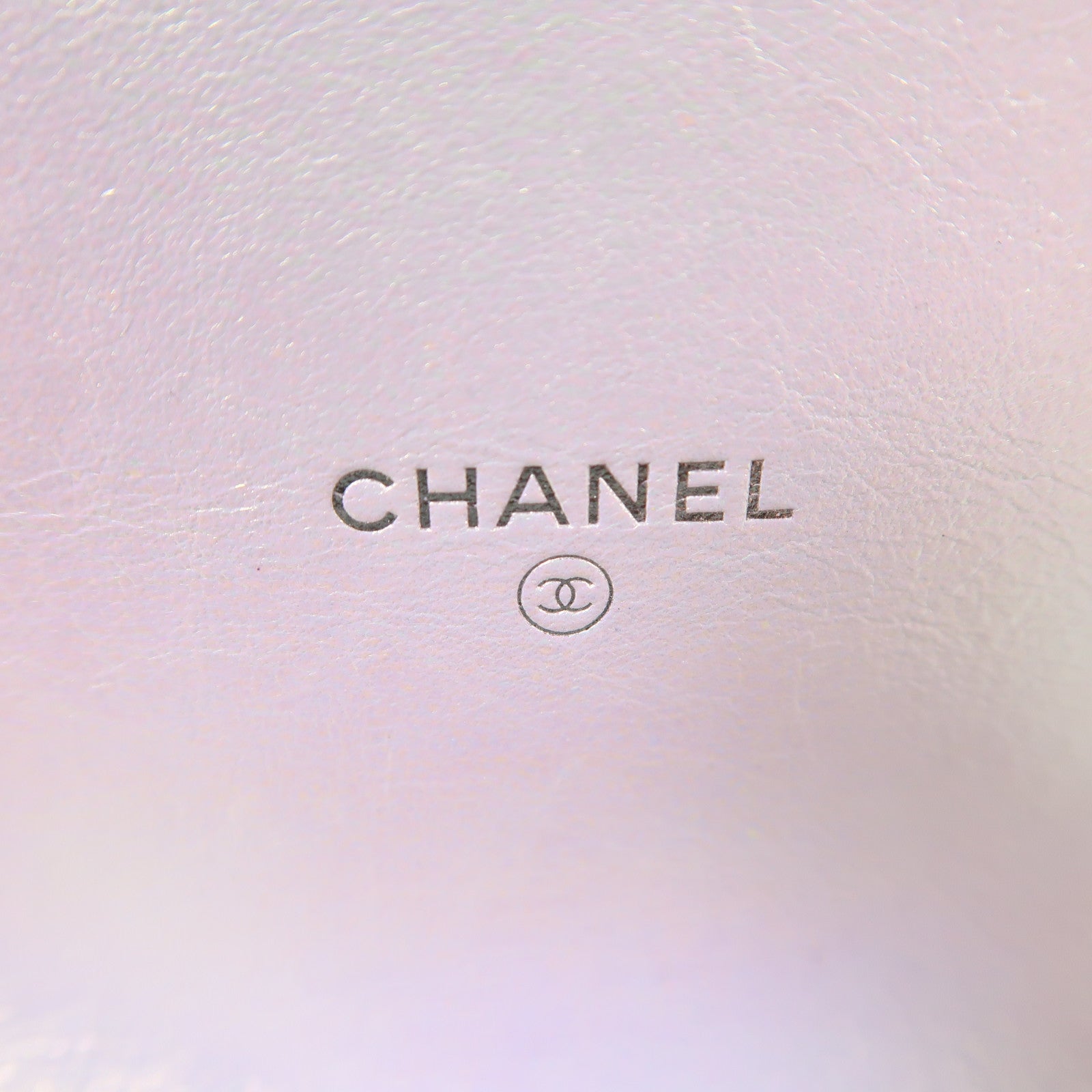 CHANEL 皮革Phone Holder銀扣鏈帶肩背袋