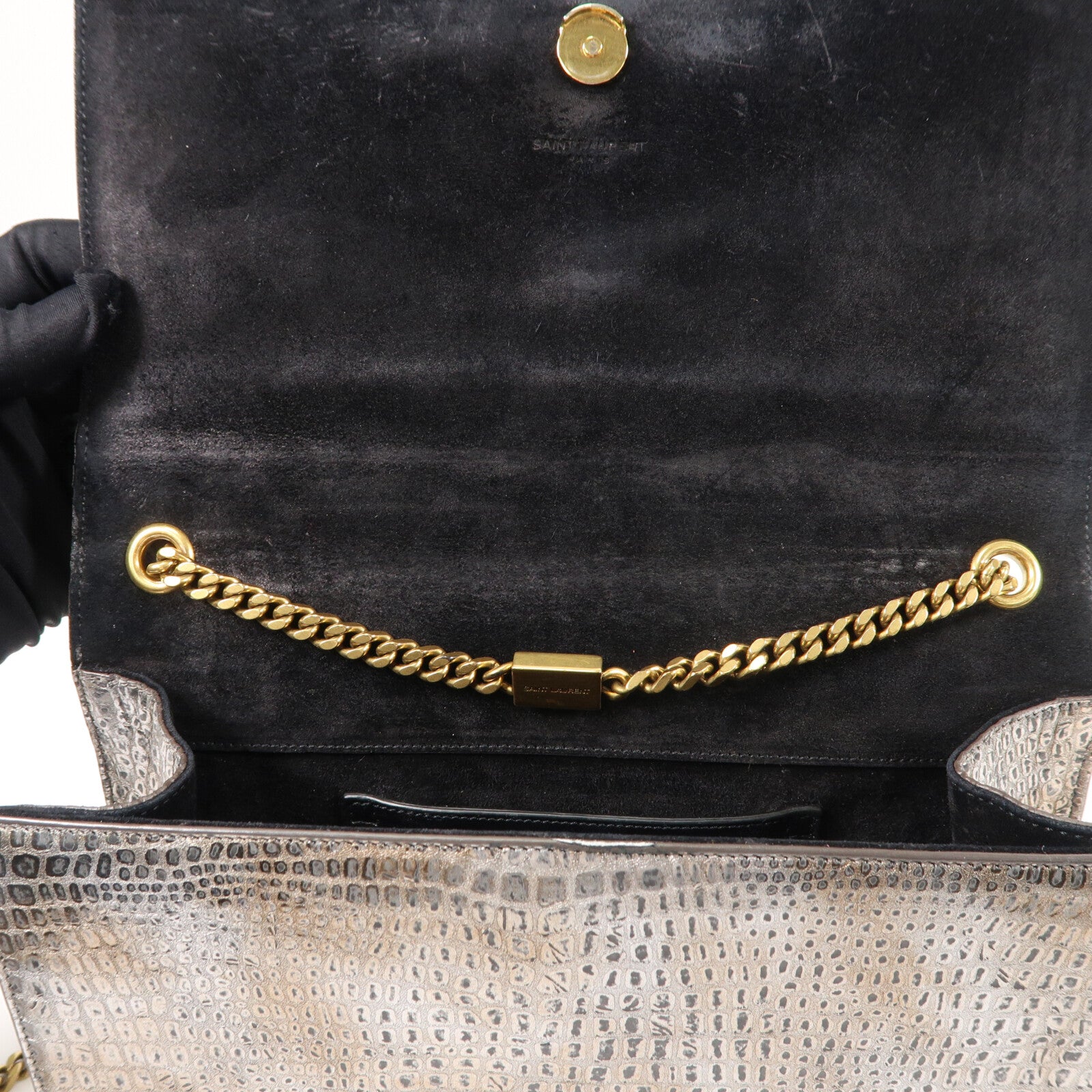 SAINT LAURENT 牛皮皮革Kate Medium Tassel鏈帶肩背袋