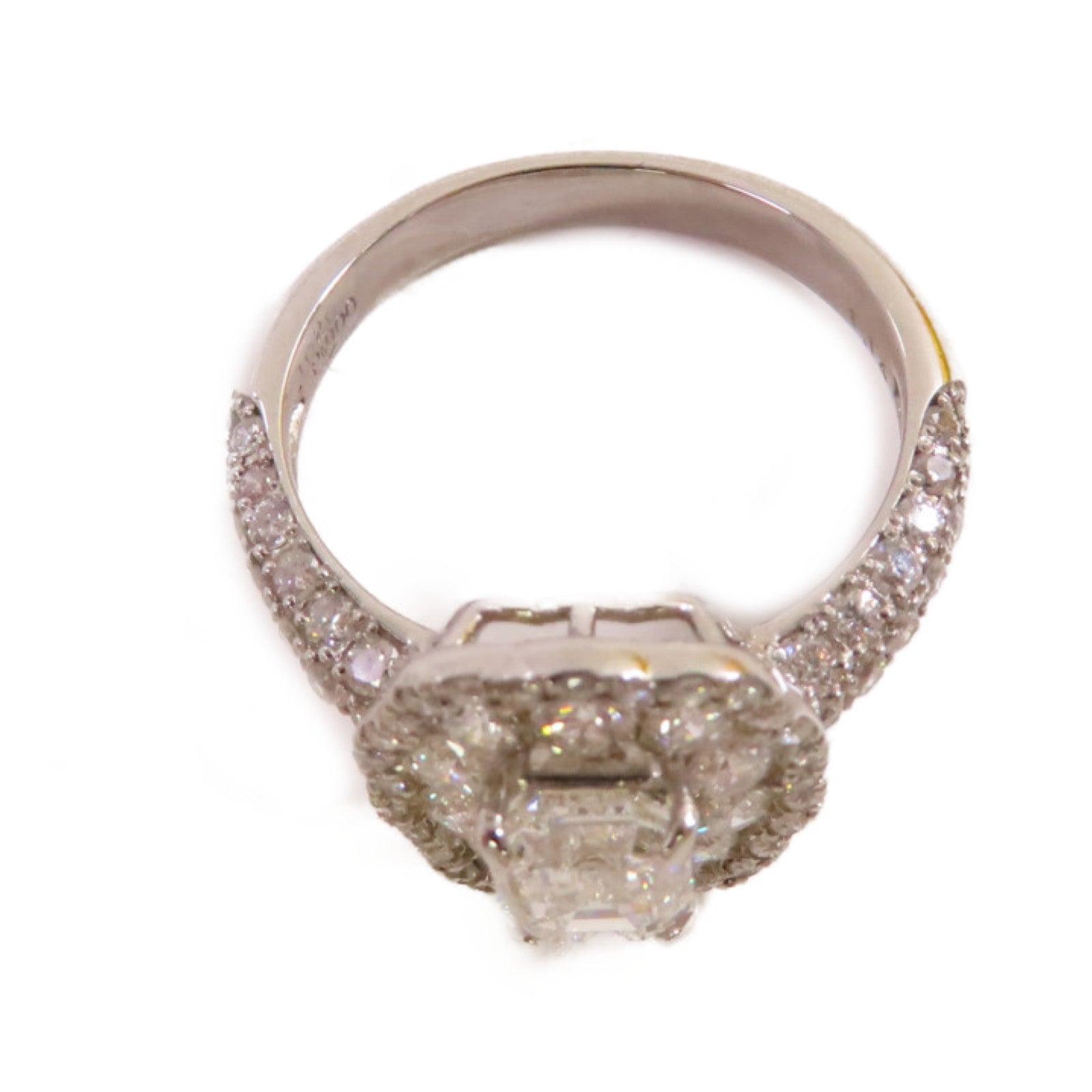 JEWELRY PT900鉑金/1.020ct鑽石/1.14ct鑽石Diamond Ring戒指US#5.5