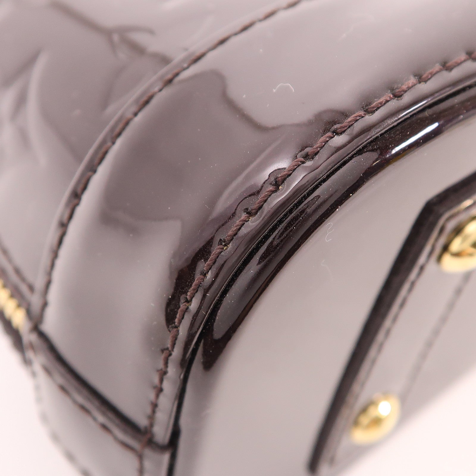 LOUIS VUITTON Vernis Alma BB金扣手挽肩背兩用袋