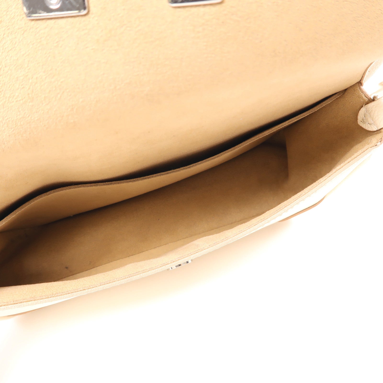 LOUIS VUITTON Epi Buci銀扣肩背袋米色