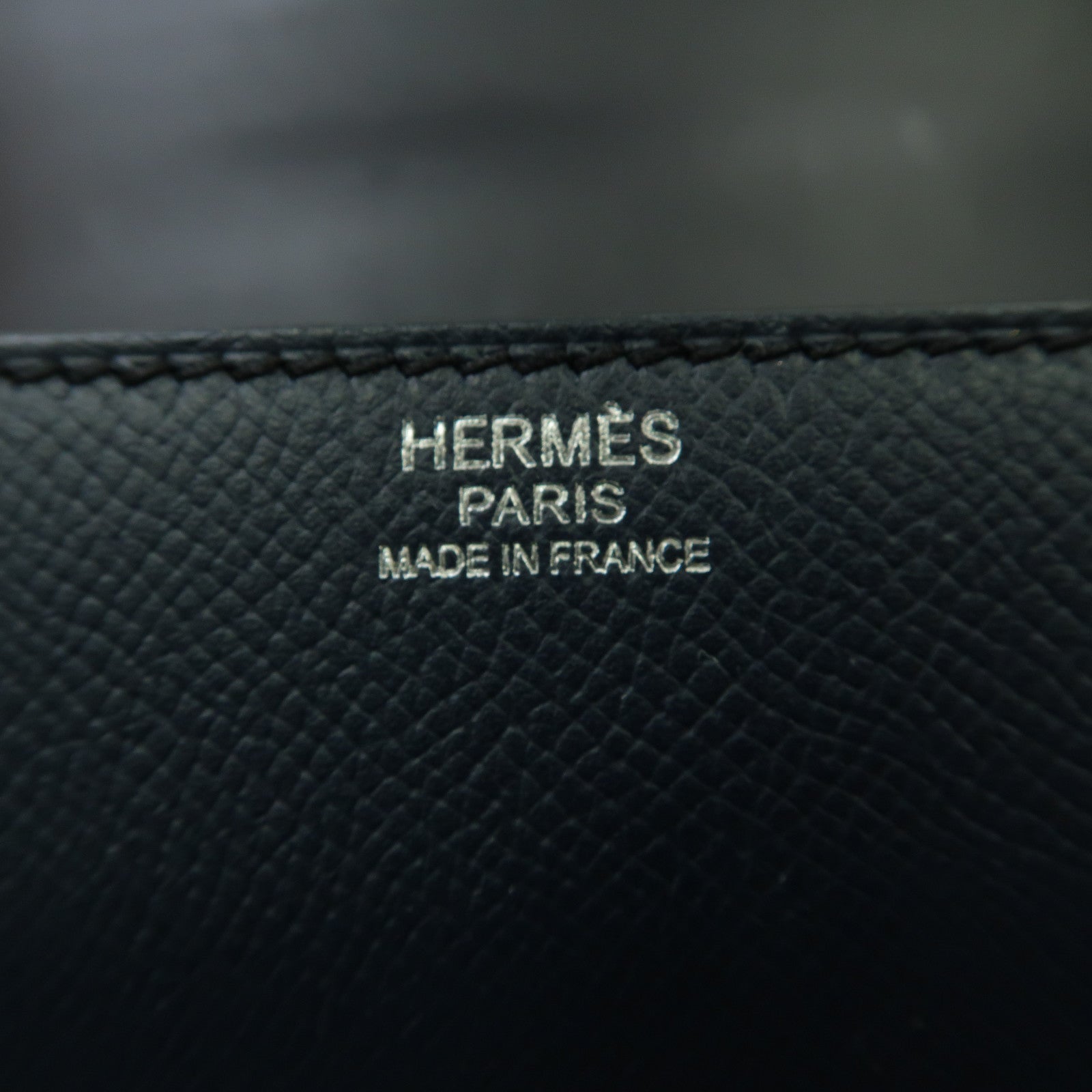 HERMES Epsom皮革Mosaique Au 24銀扣肩背袋靛藍色
