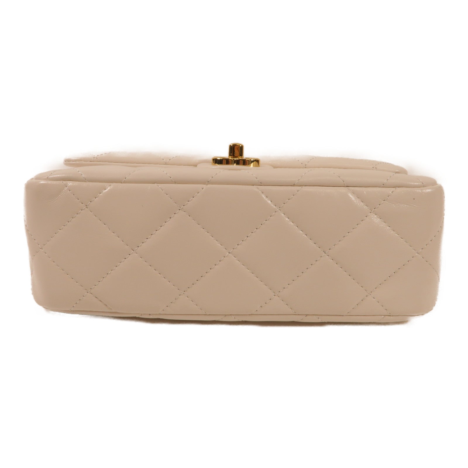 CHANEL 羊皮皮革Flap Bag金扣手挽肩背兩用袋