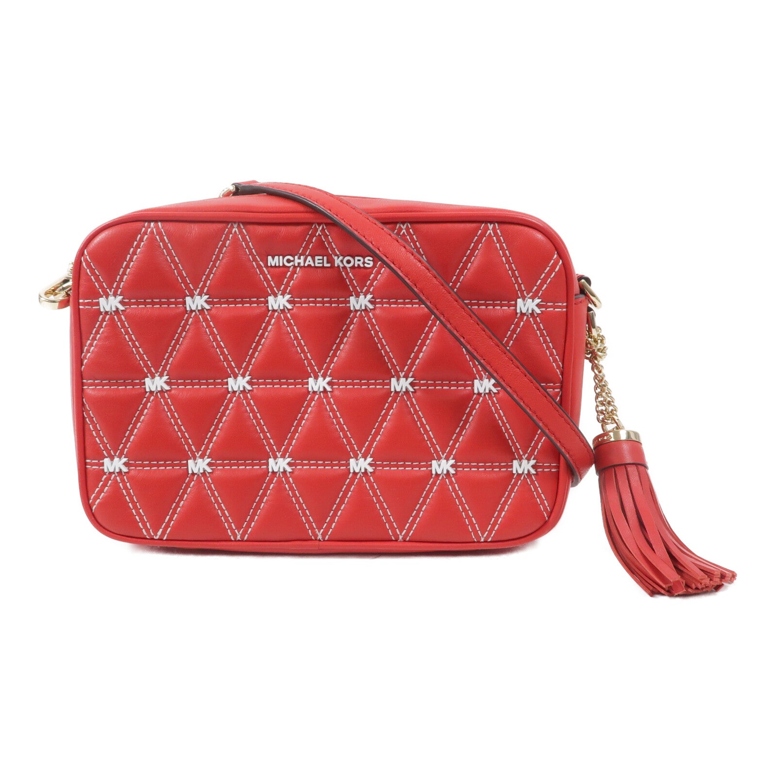 Michael Kors 牛皮皮革Ginny Leather Crossbody Bag肩背袋
