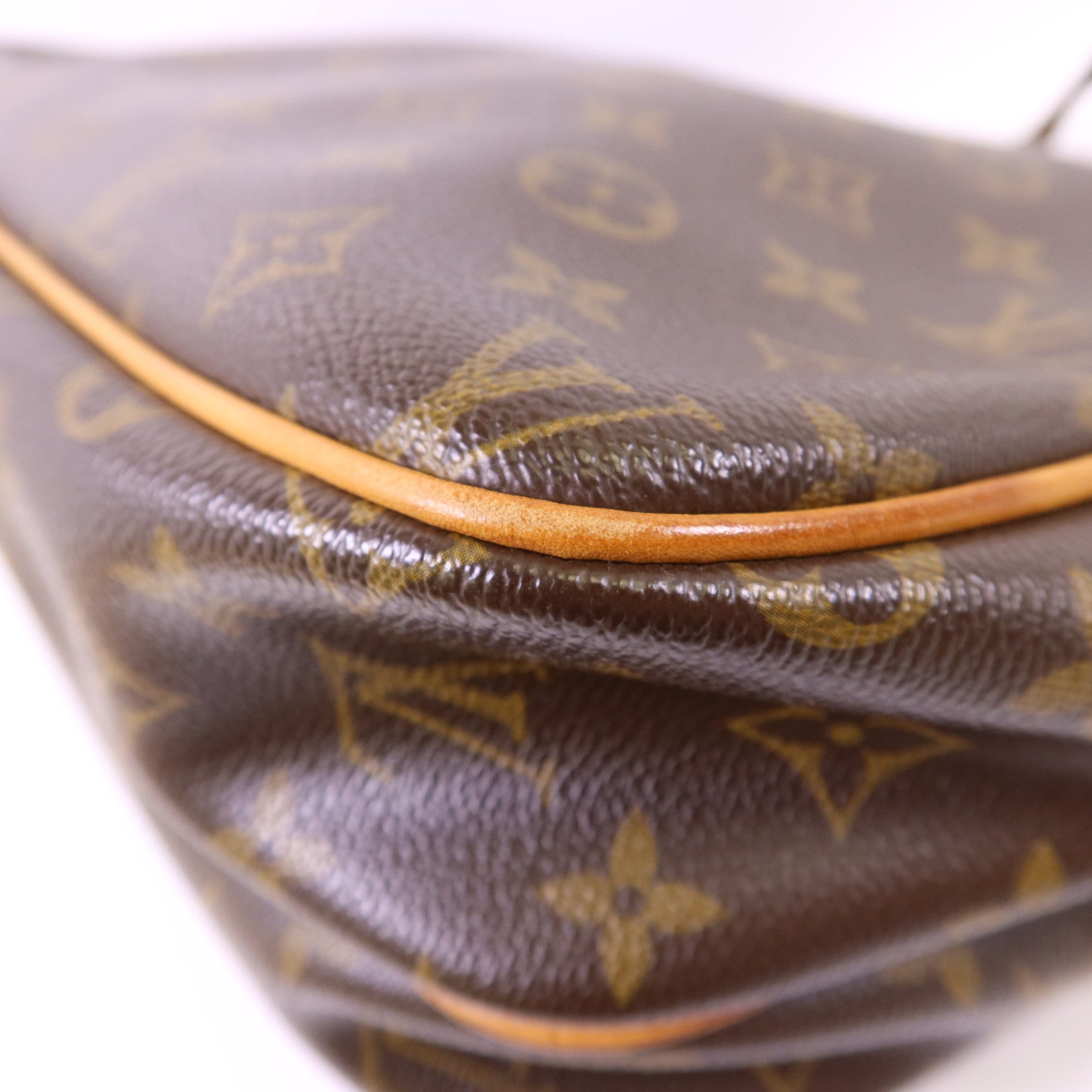 LOUIS VUITTON Monogram Reporter PM金扣肩背袋棕色