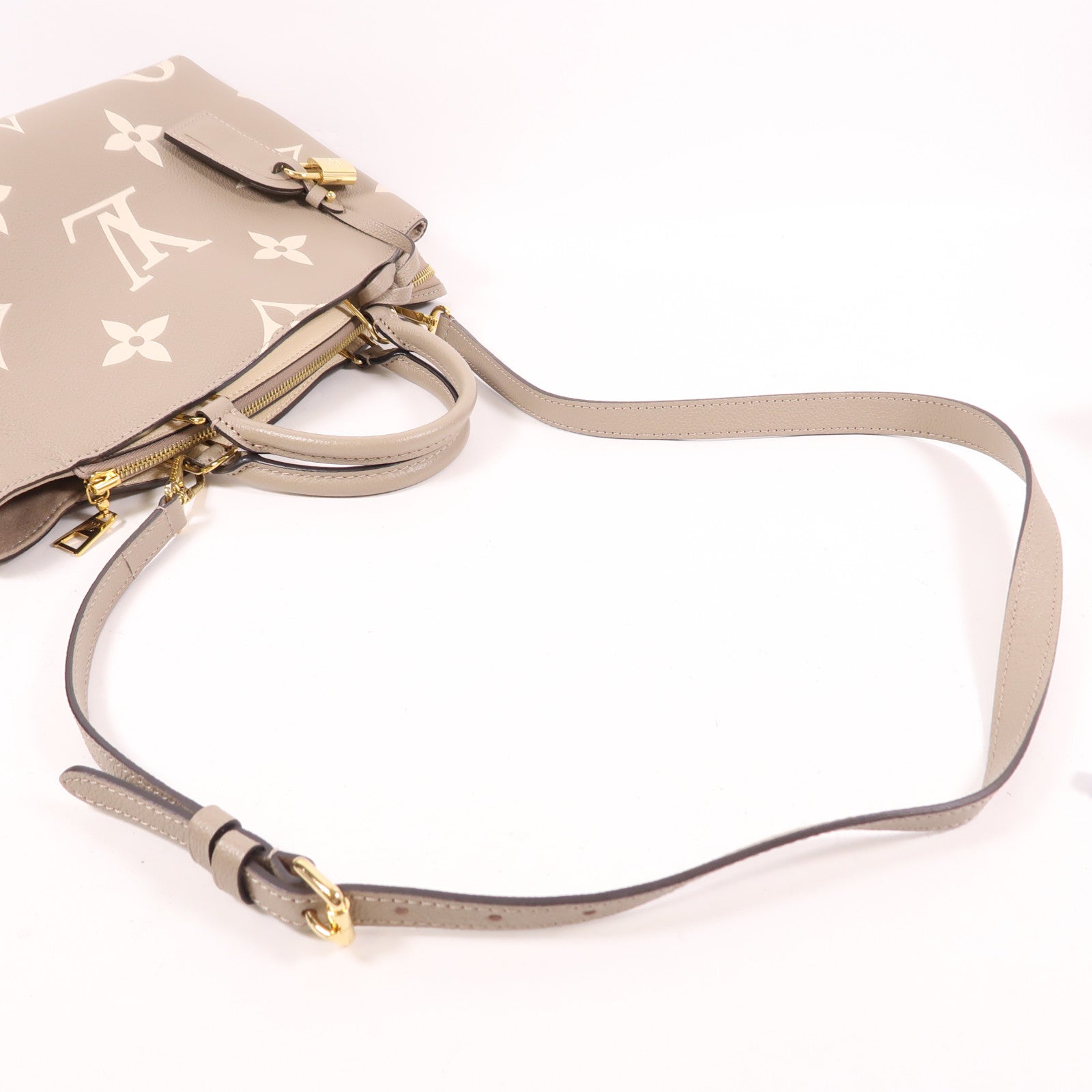 LOUIS VUITTON Monogram Empreinte Petit Palais金扣手挽肩背兩用袋