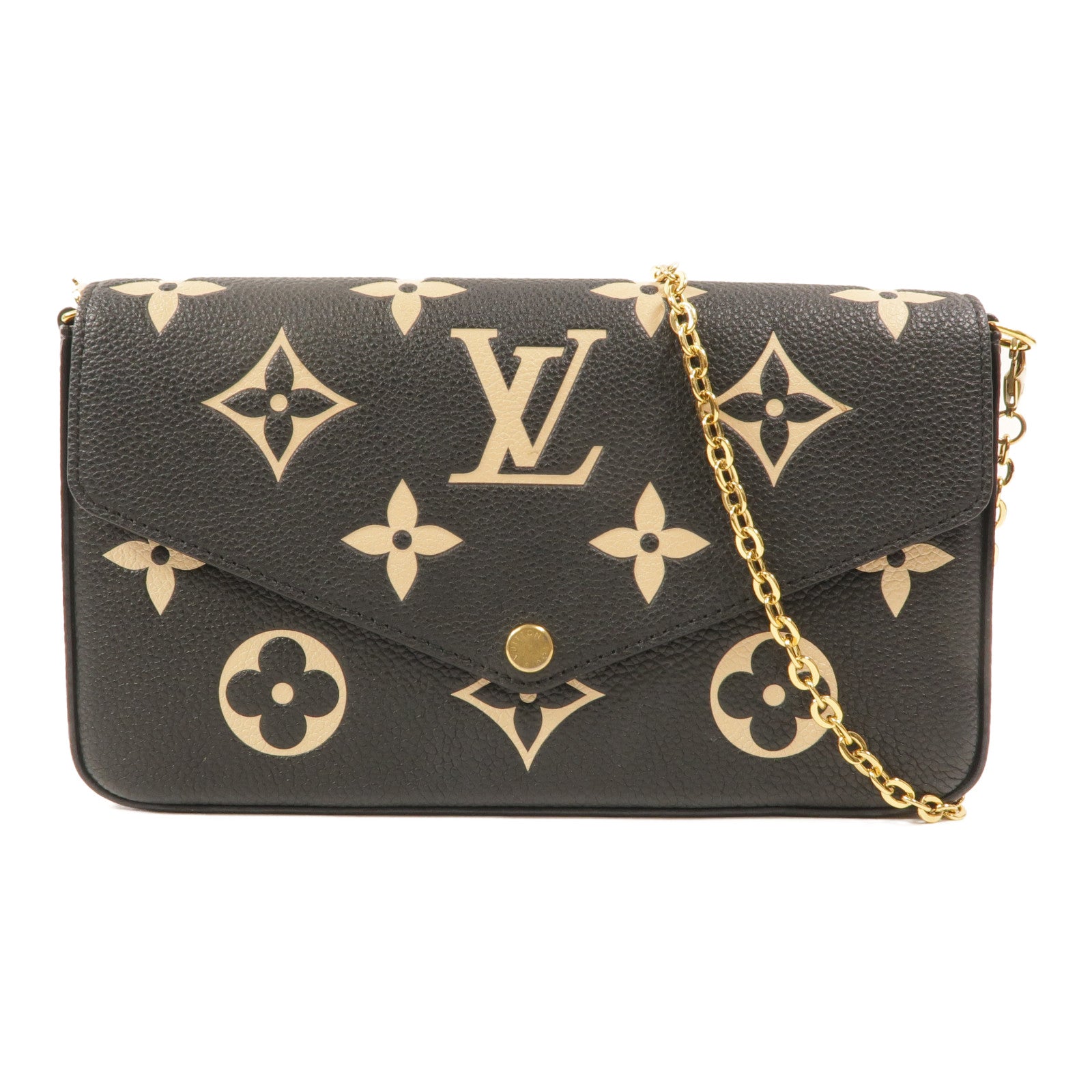 LOUIS VUITTON Monogram Empreinte Pochette Felicie鏈帶肩背袋