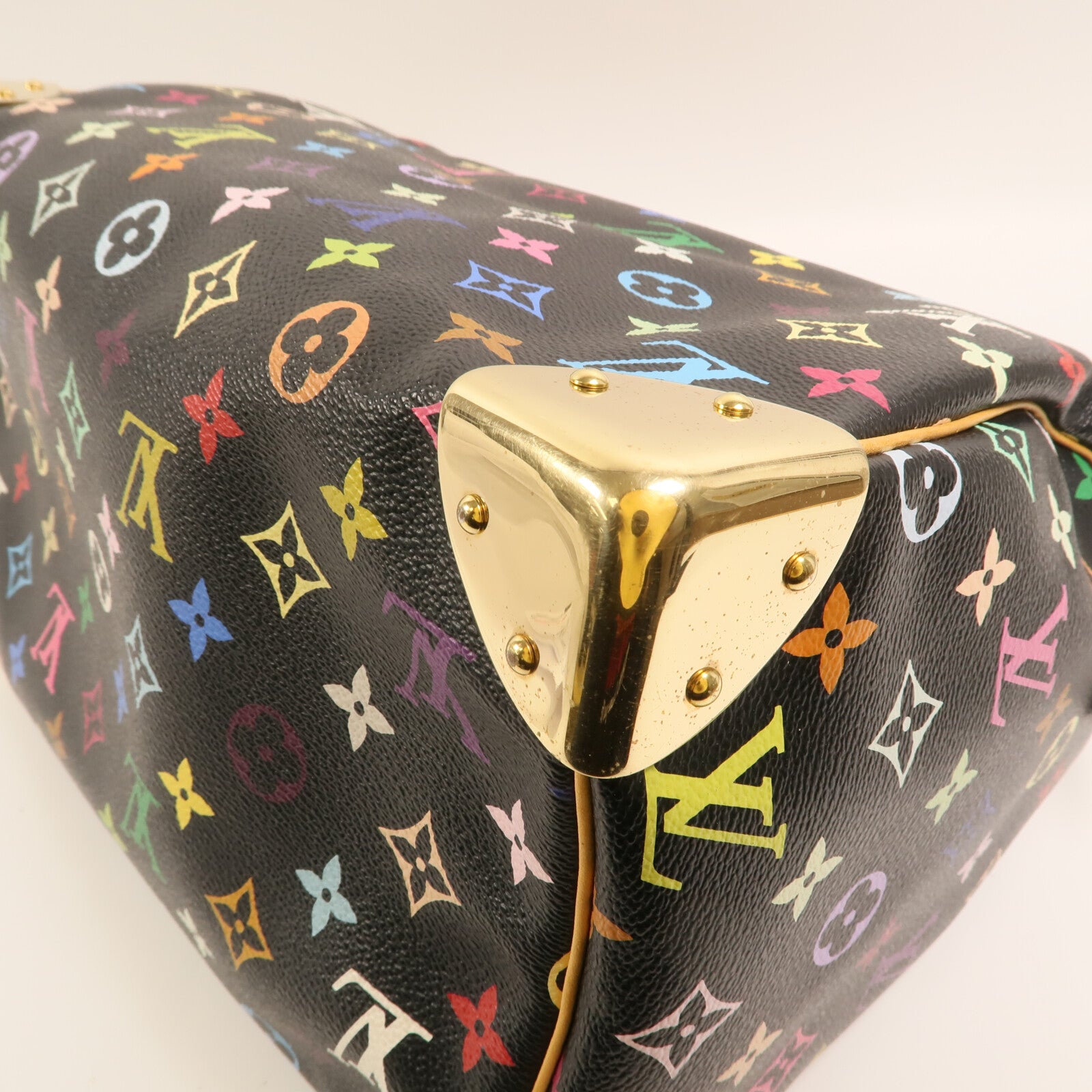 LOUIS VUITTON Monogram Multicolore Speedy 30金扣手挽袋