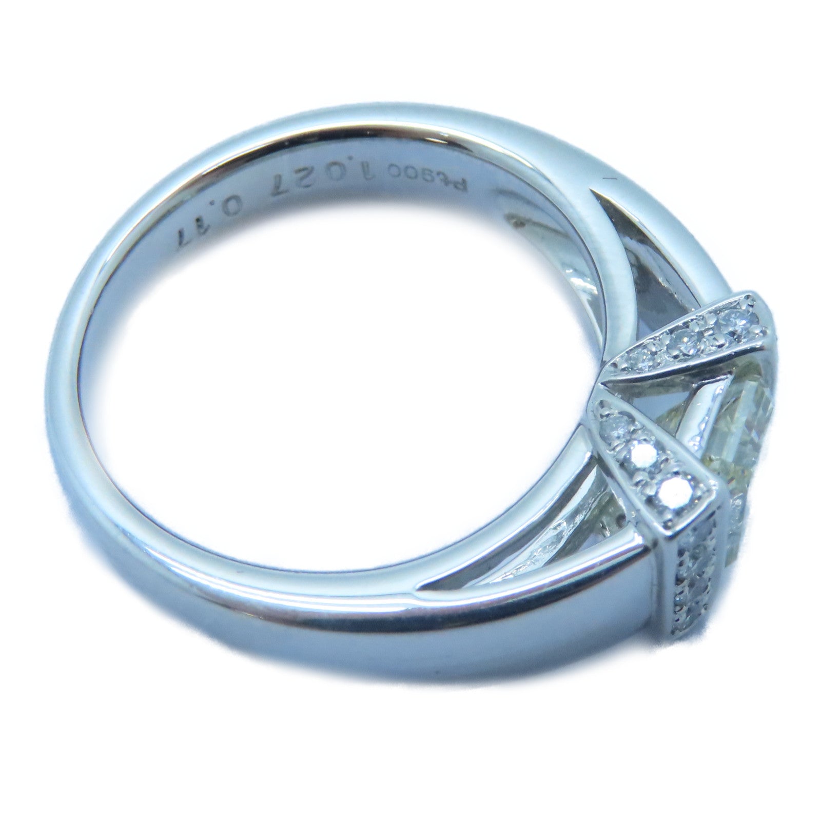 JEWELRY 【激減優惠】PT900鉑金Diamond Ring 1.027ct/0.17ct鑽石戒指US#5.5