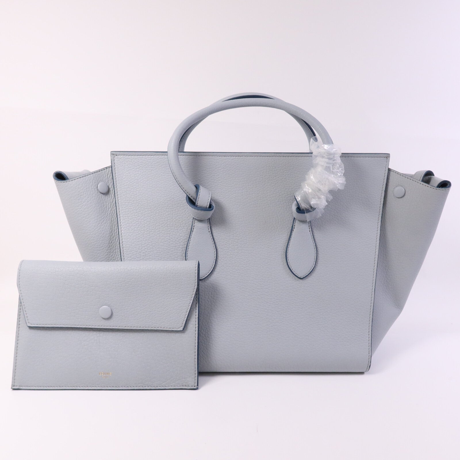 CELINE 牛皮皮革Small Tie Tote Bag 金扣手挽袋