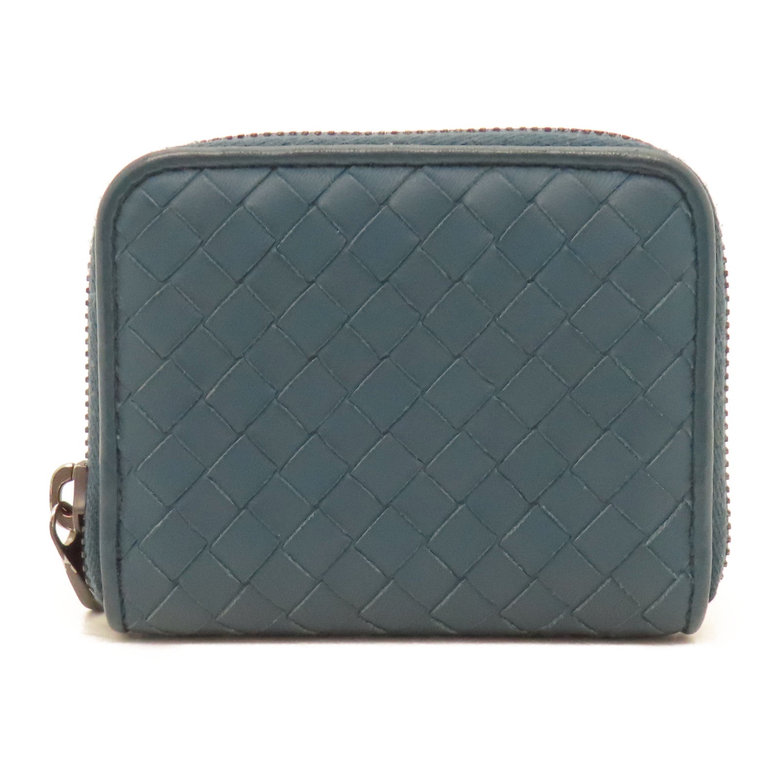 BOTTEGA VENETA 【激減優惠】織紋皮革Coin Case零錢包藍色