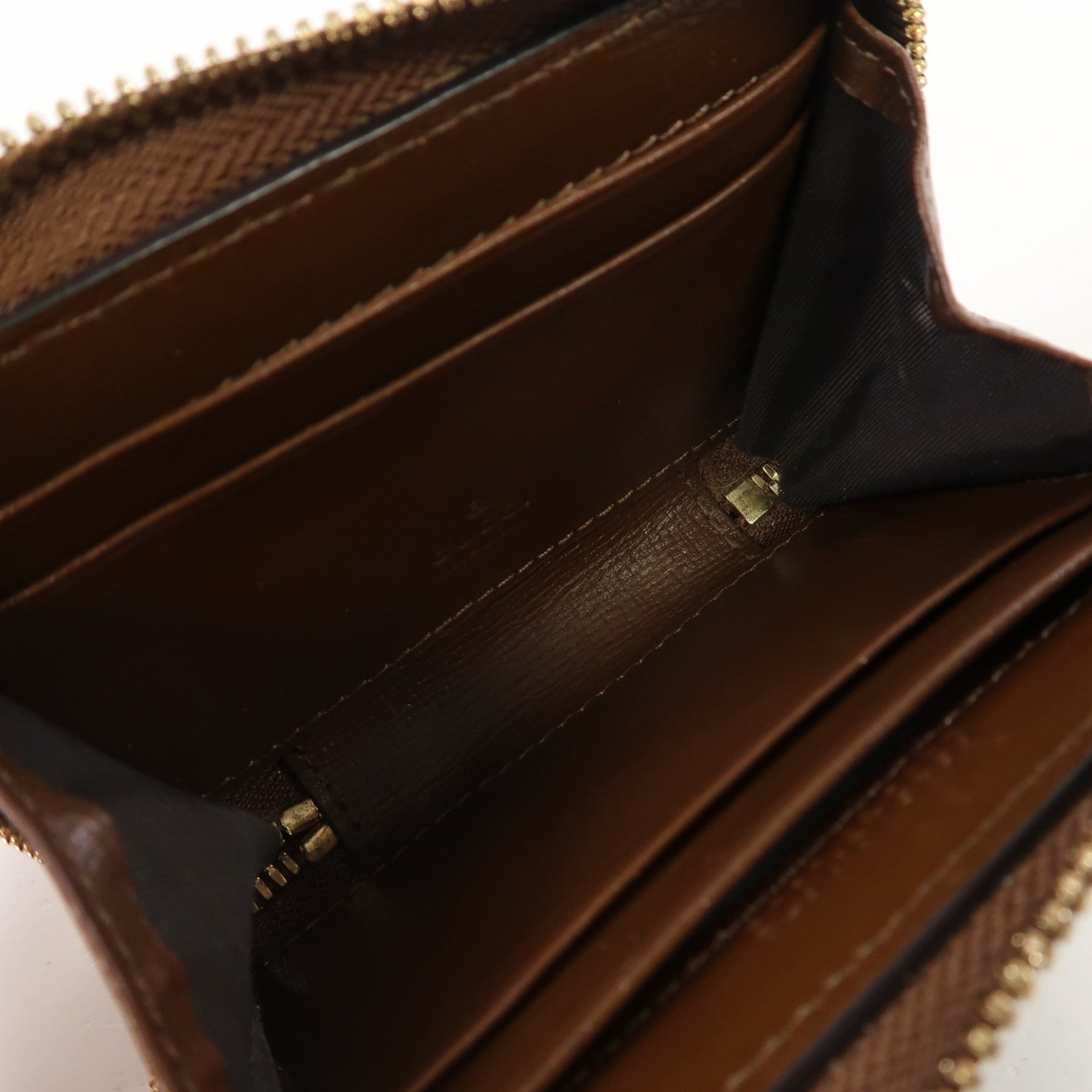 GUCCI 【激減優惠】塗層帆布Horsebit 1955 Card Case金扣卡片套啡色