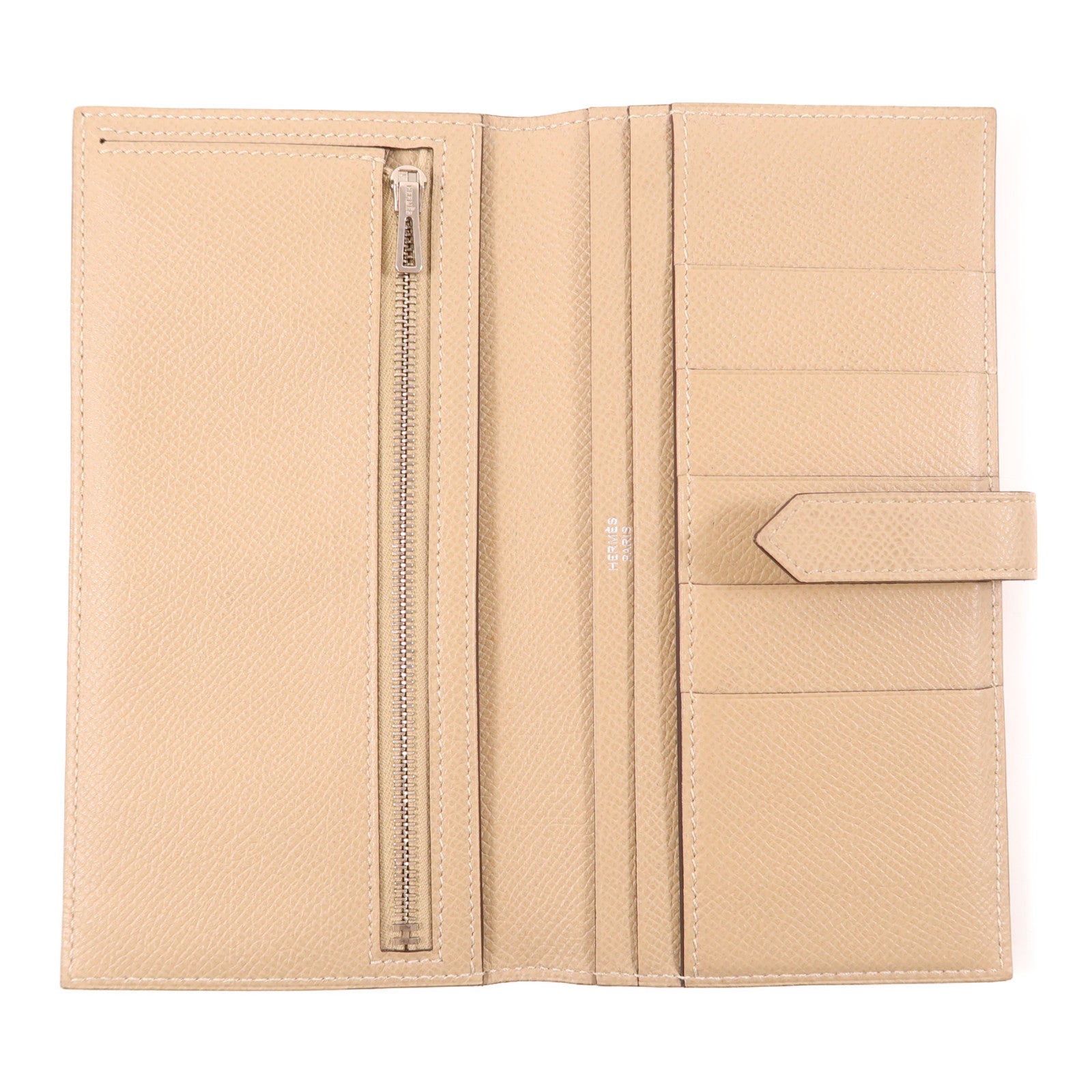 HERMES Epsom皮革Bearn Wallet銀扣長錢包Trench