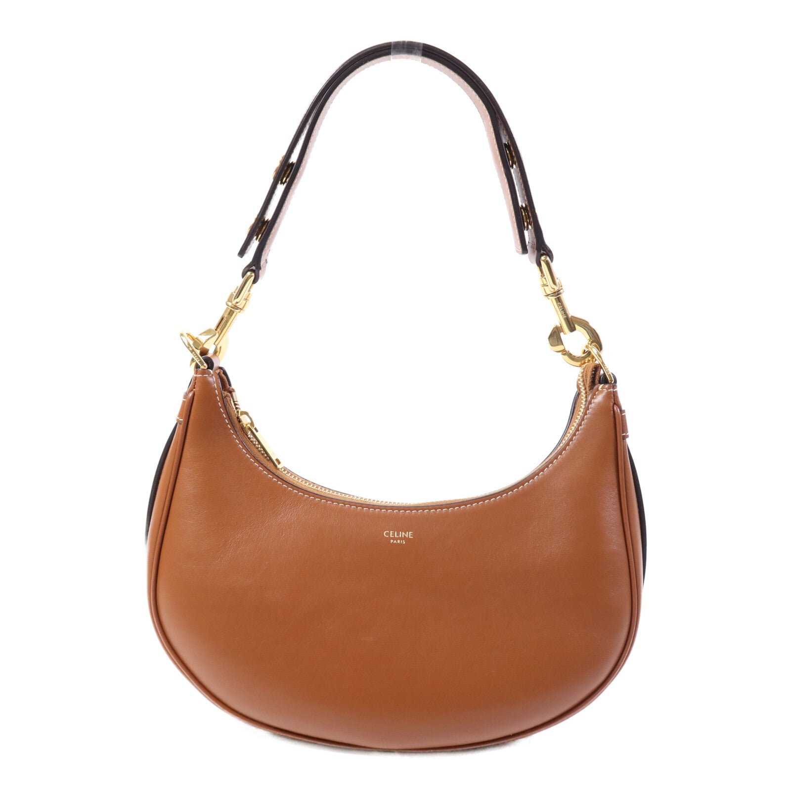 CELINE 牛皮皮革Ava金扣肩背袋