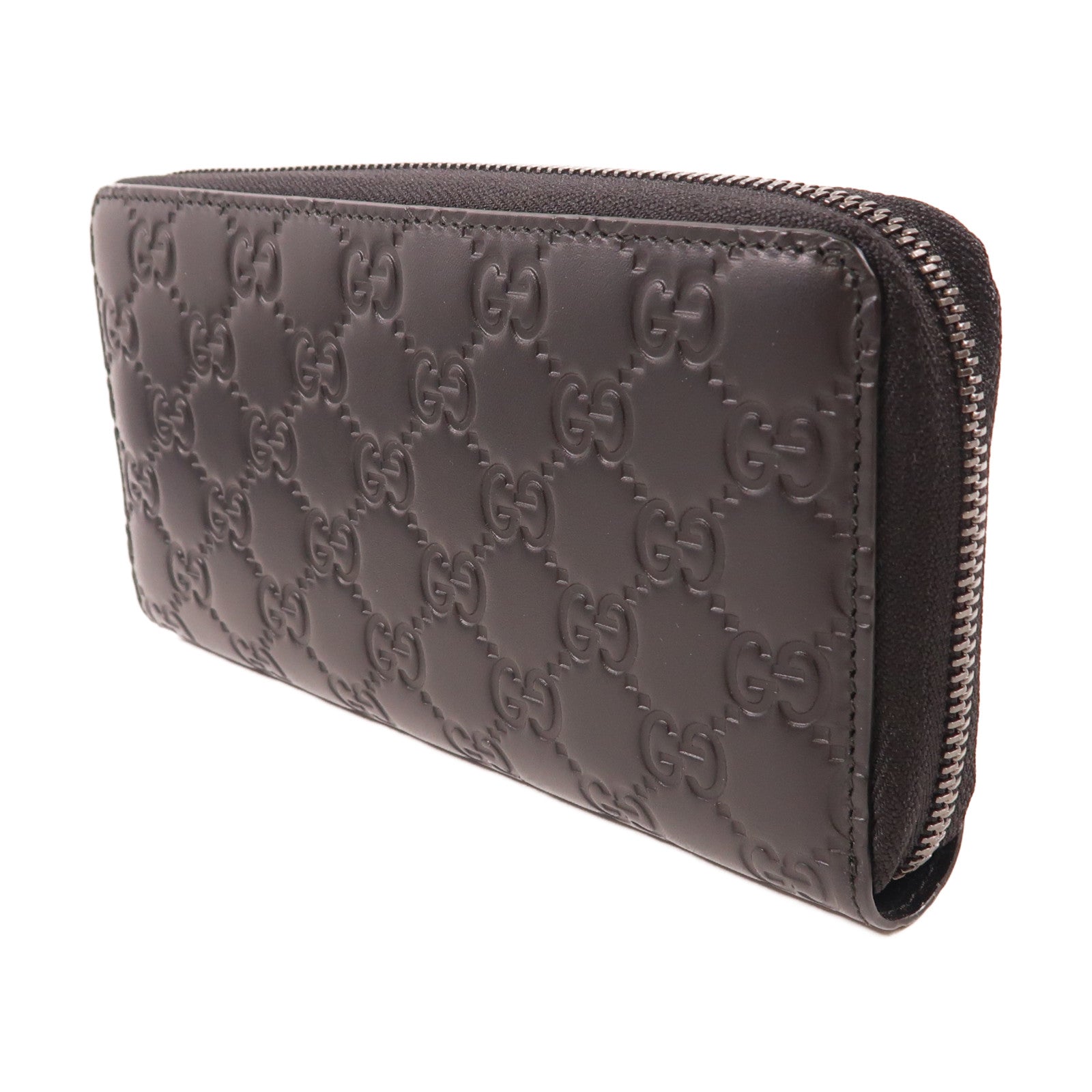 GUCCI 牛皮皮革Long Wallet銀扣長錢包