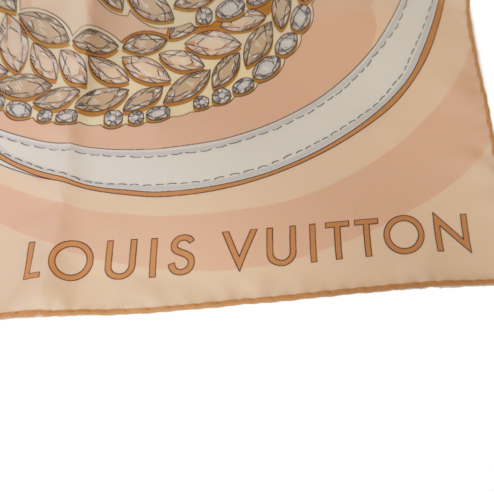 LOUIS VUITTON 絲質Precious Dragon 90絲巾粉紅色