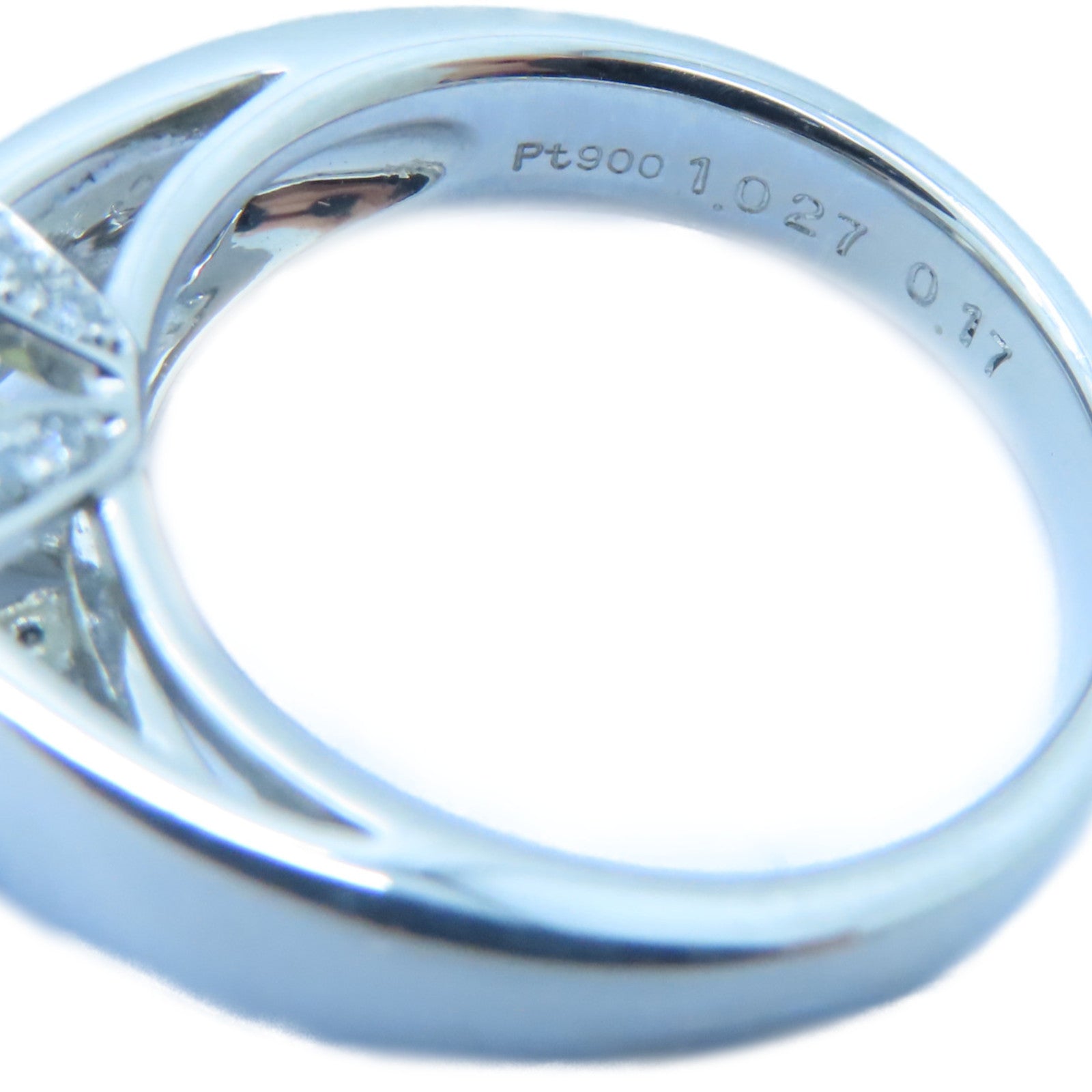 JEWELRY 【激減優惠】PT900鉑金Diamond Ring 1.027ct/0.17ct鑽石戒指US#5.5