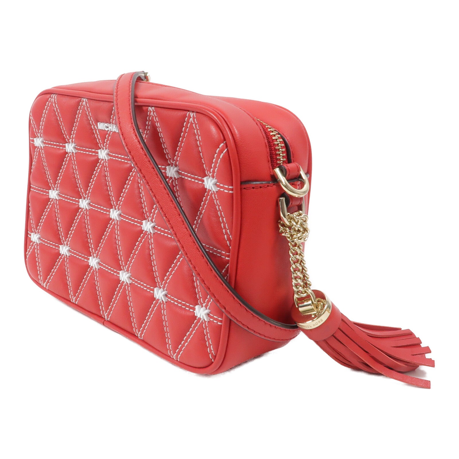 Michael Kors 牛皮皮革Ginny Leather Crossbody Bag肩背袋