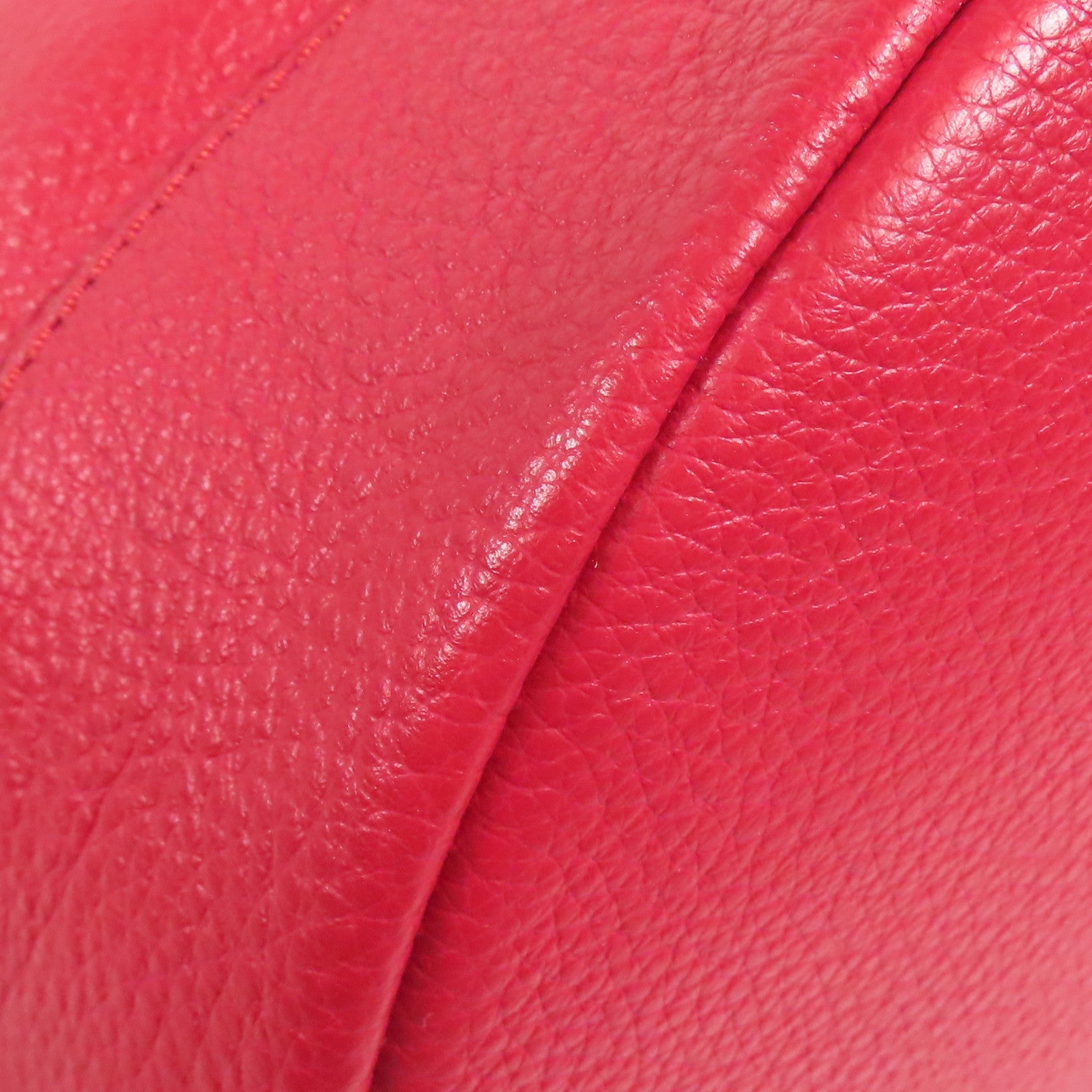 SEE BY CHLOE GHW Shoulder Bag Calfskin Leather Red