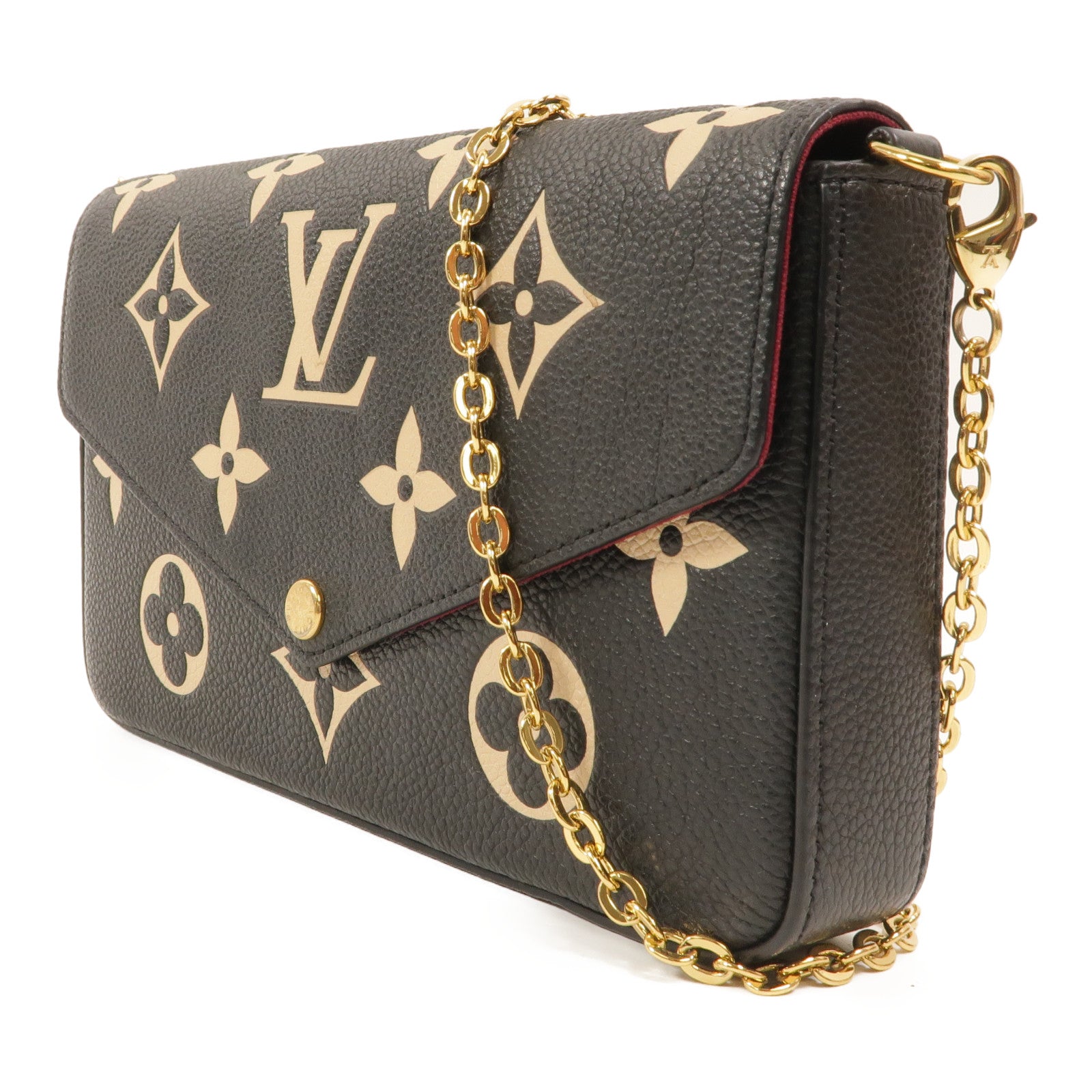 LOUIS VUITTON Monogram Empreinte Pochette Felicie鏈帶肩背袋