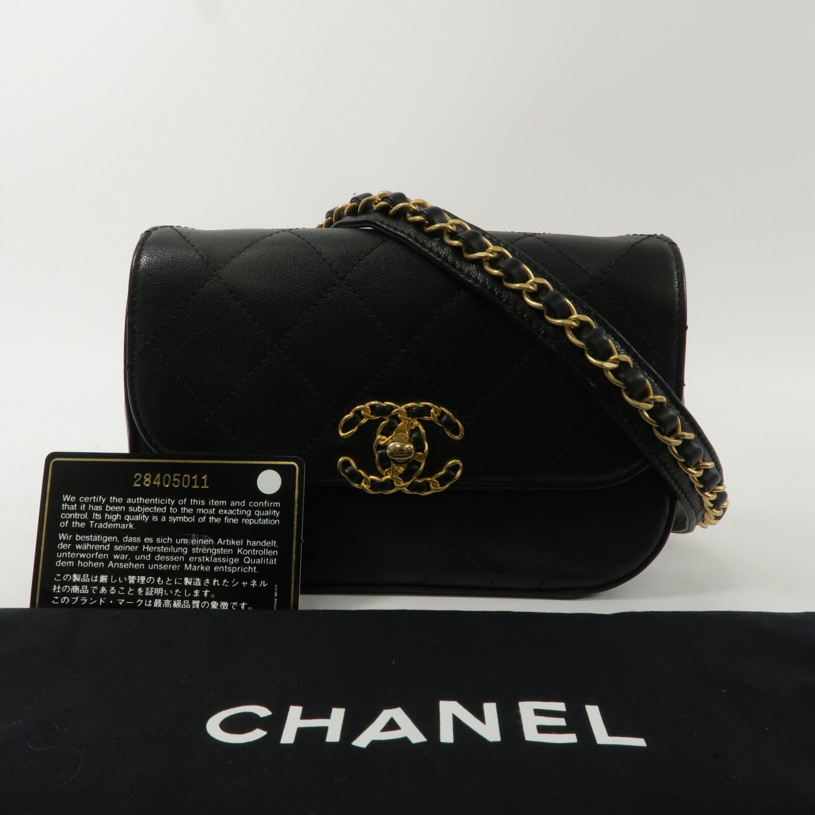 CHANEL 羊皮皮革Chanel 19 Flap Belt Bag腰包