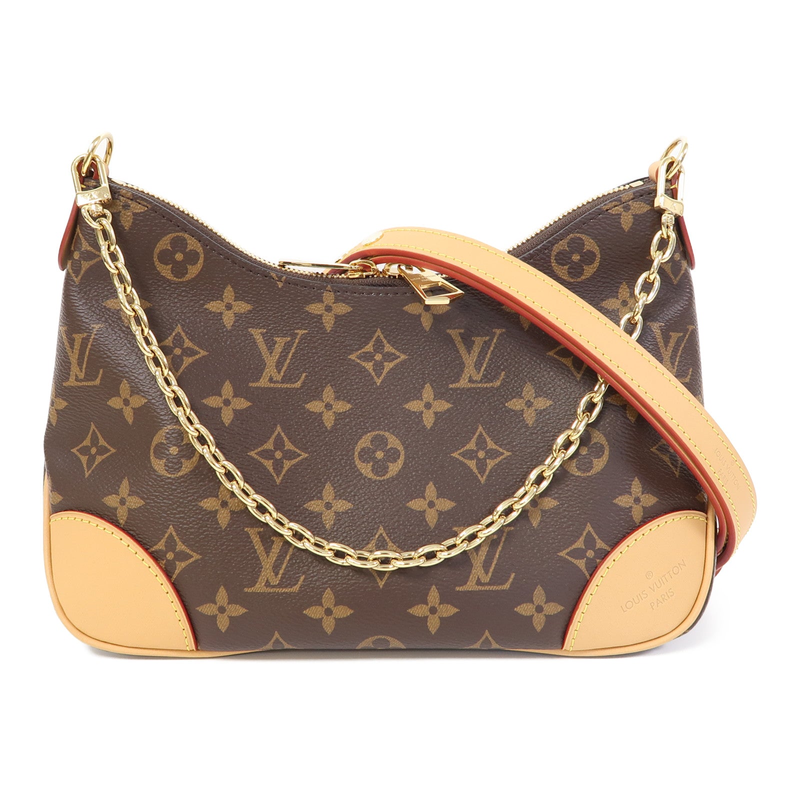 LOUIS VUITTON Monogram Boulogne金扣肩背袋啡色