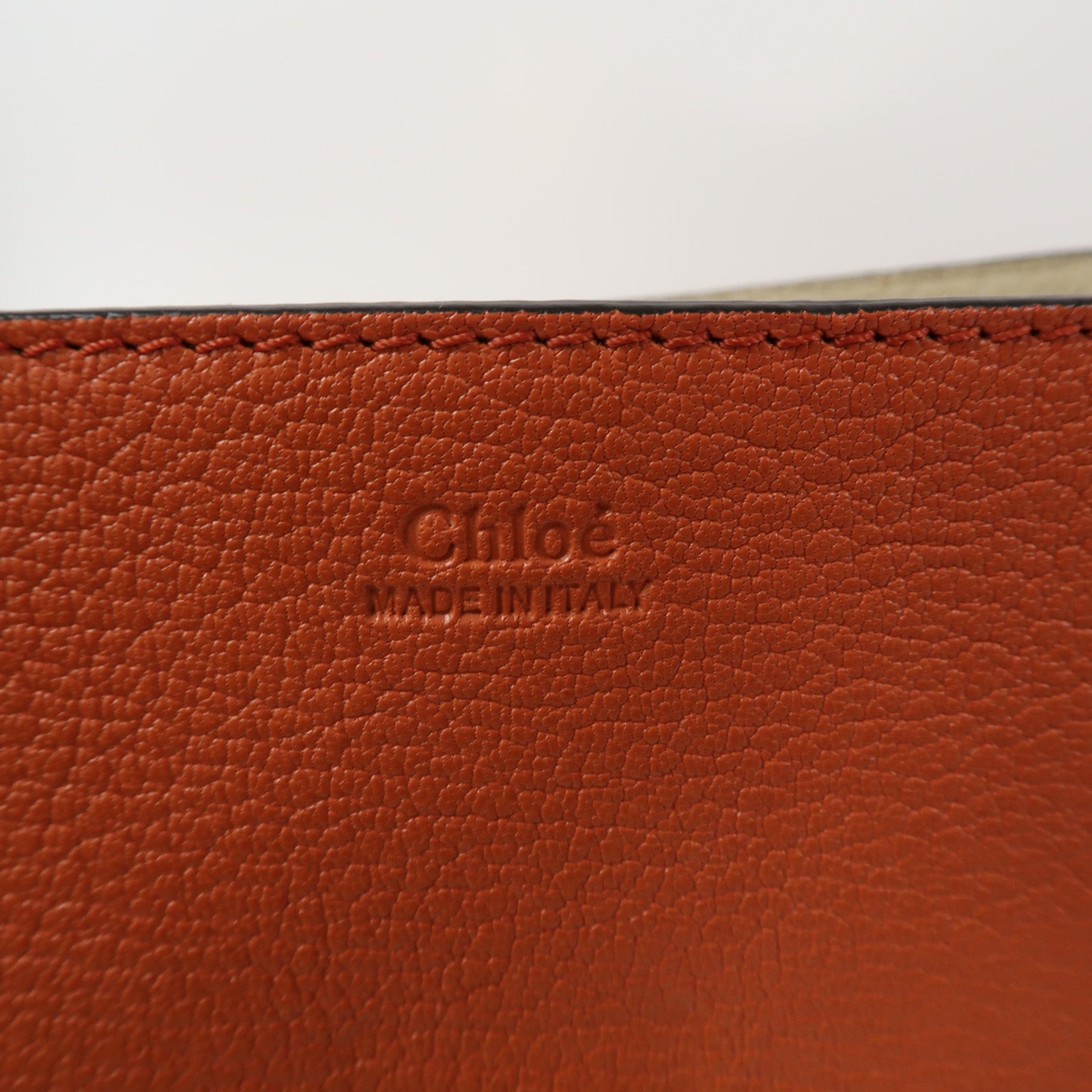 Chloe 【激減優惠】皮革Chain Shoulder金扣鏈帶肩背袋橙色