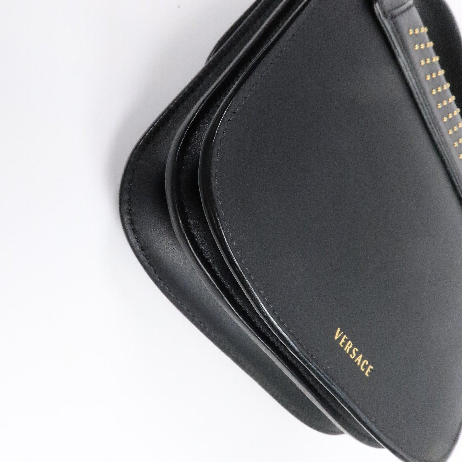 VERSACE 牛皮皮革Virtus手挽肩背兩用袋