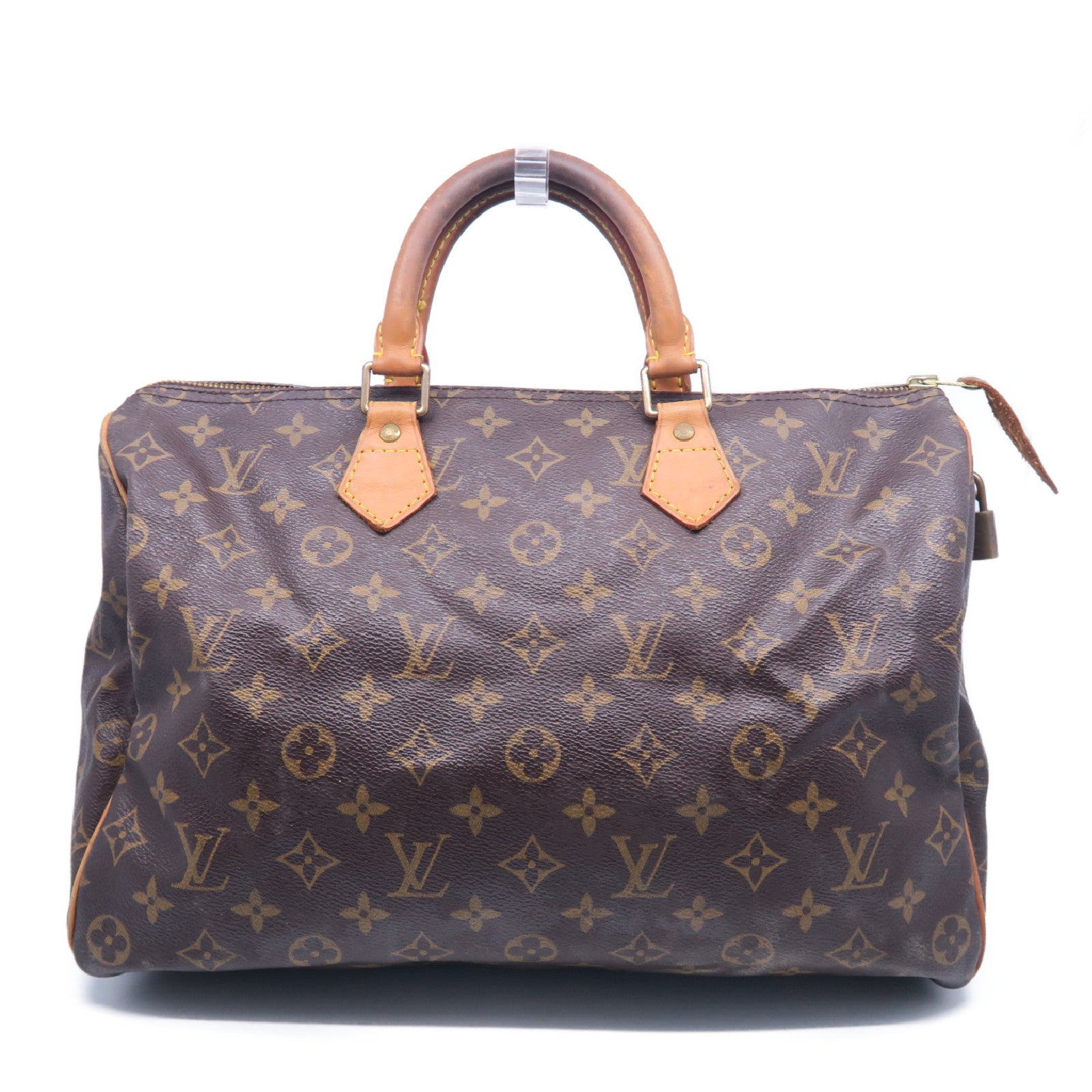 LOUIS VUITTON 【激減優惠】Monogram Speedy 35金扣手挽袋啡色