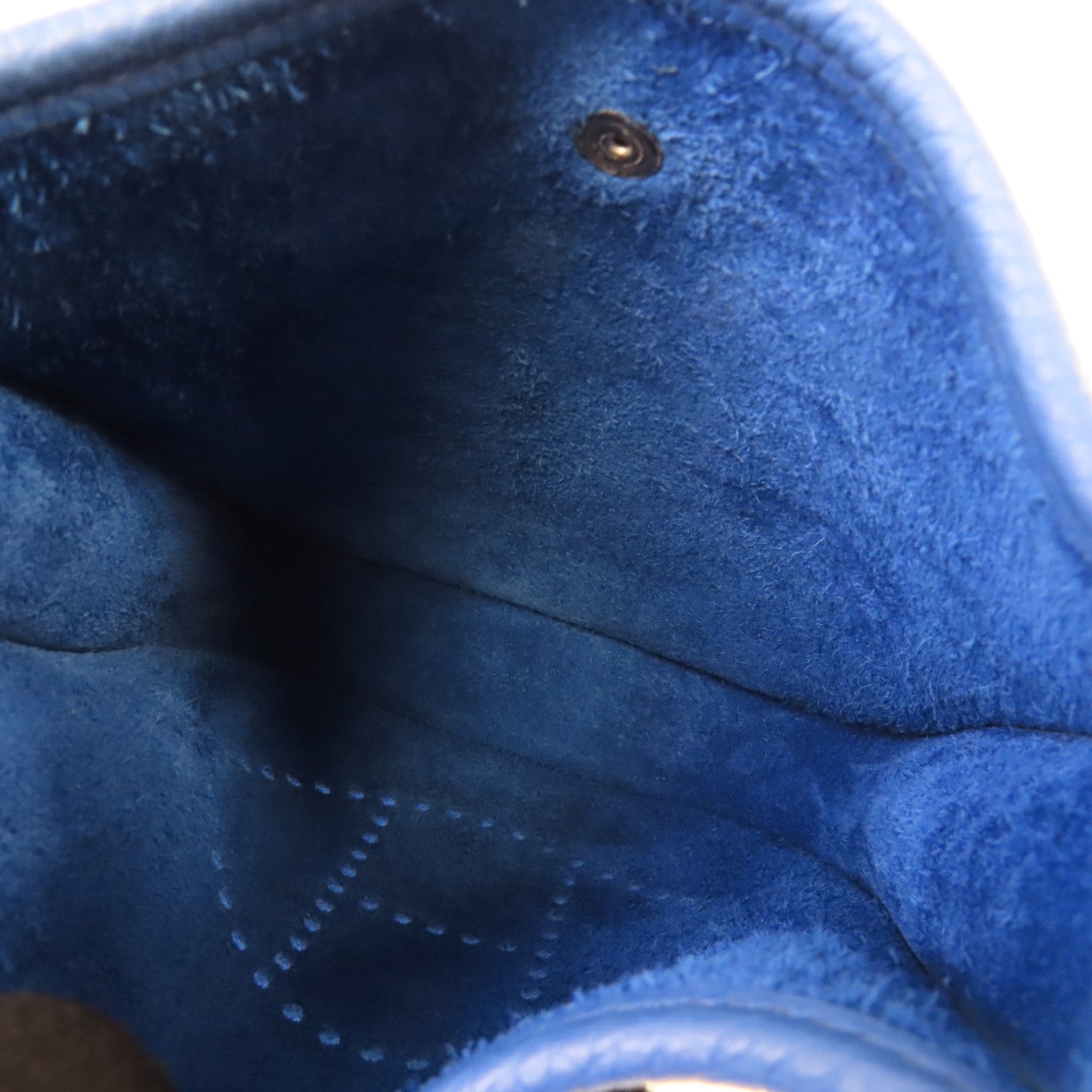 HERMES **【激減優惠】Clemence皮革Evelyne TPM Shoulder Bag銀扣肩背袋71 Frances Blue/法國藍色