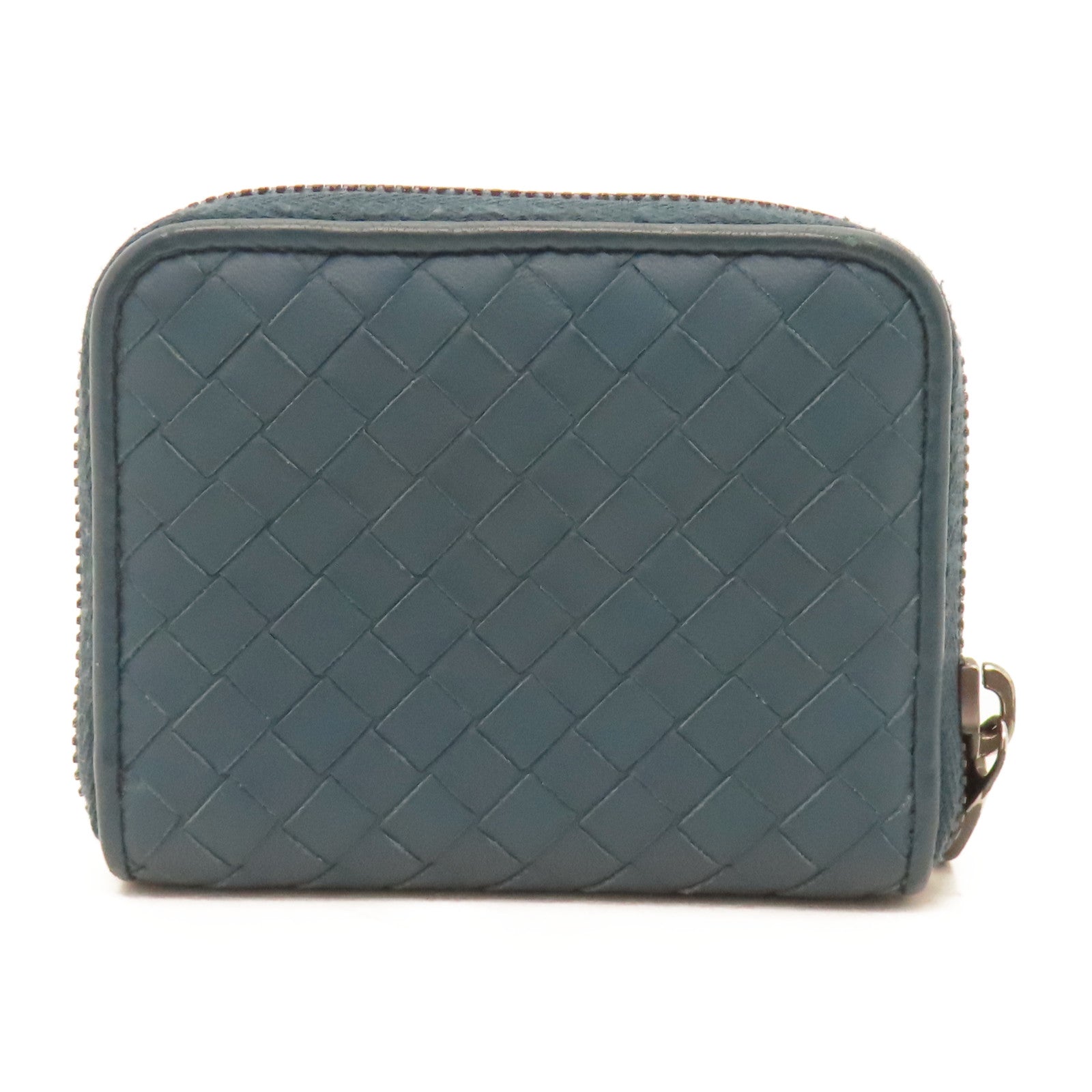 BOTTEGA VENETA 【激減優惠】織紋皮革Coin Case零錢包藍色