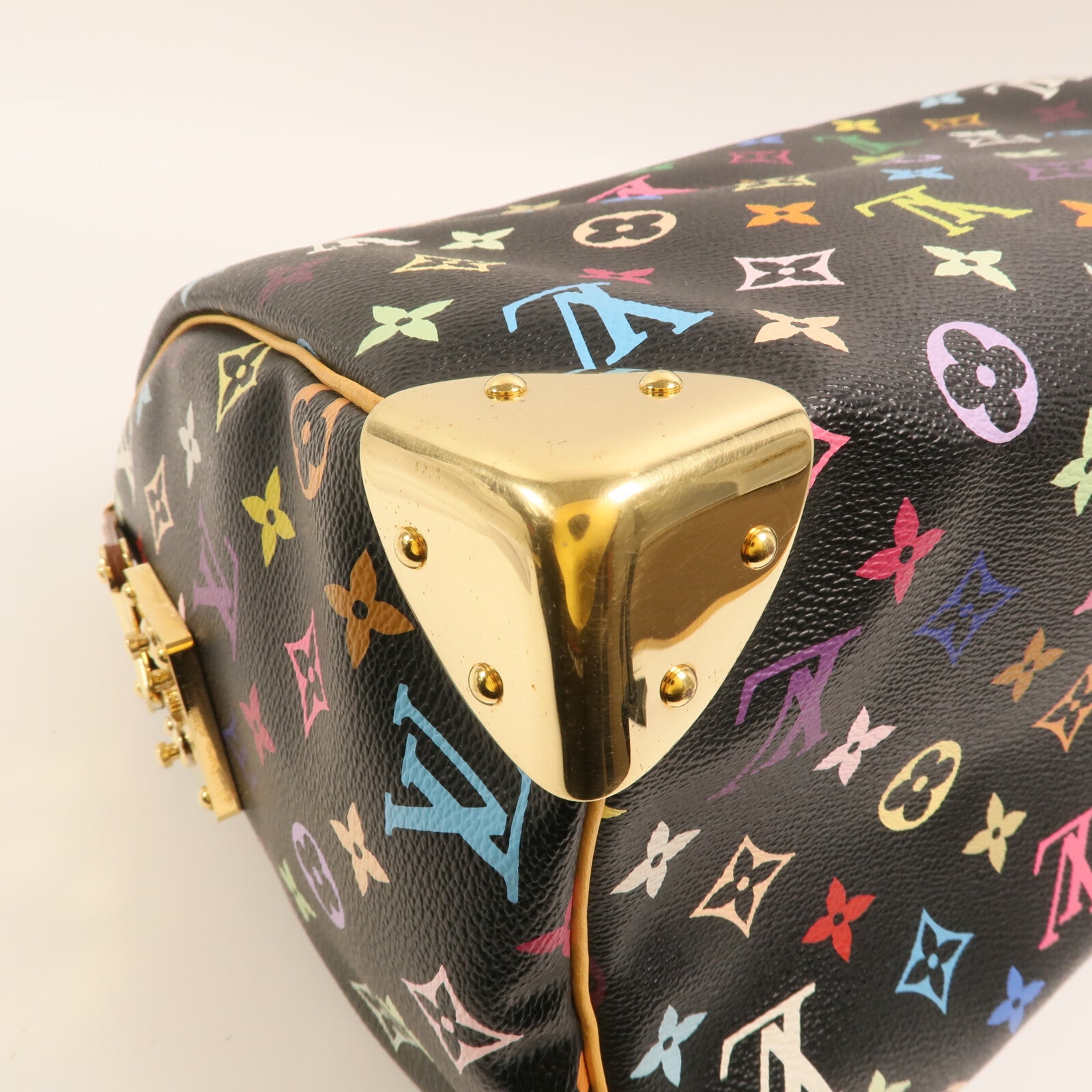 LOUIS VUITTON Monogram Multicolore Speedy 30金扣手挽袋