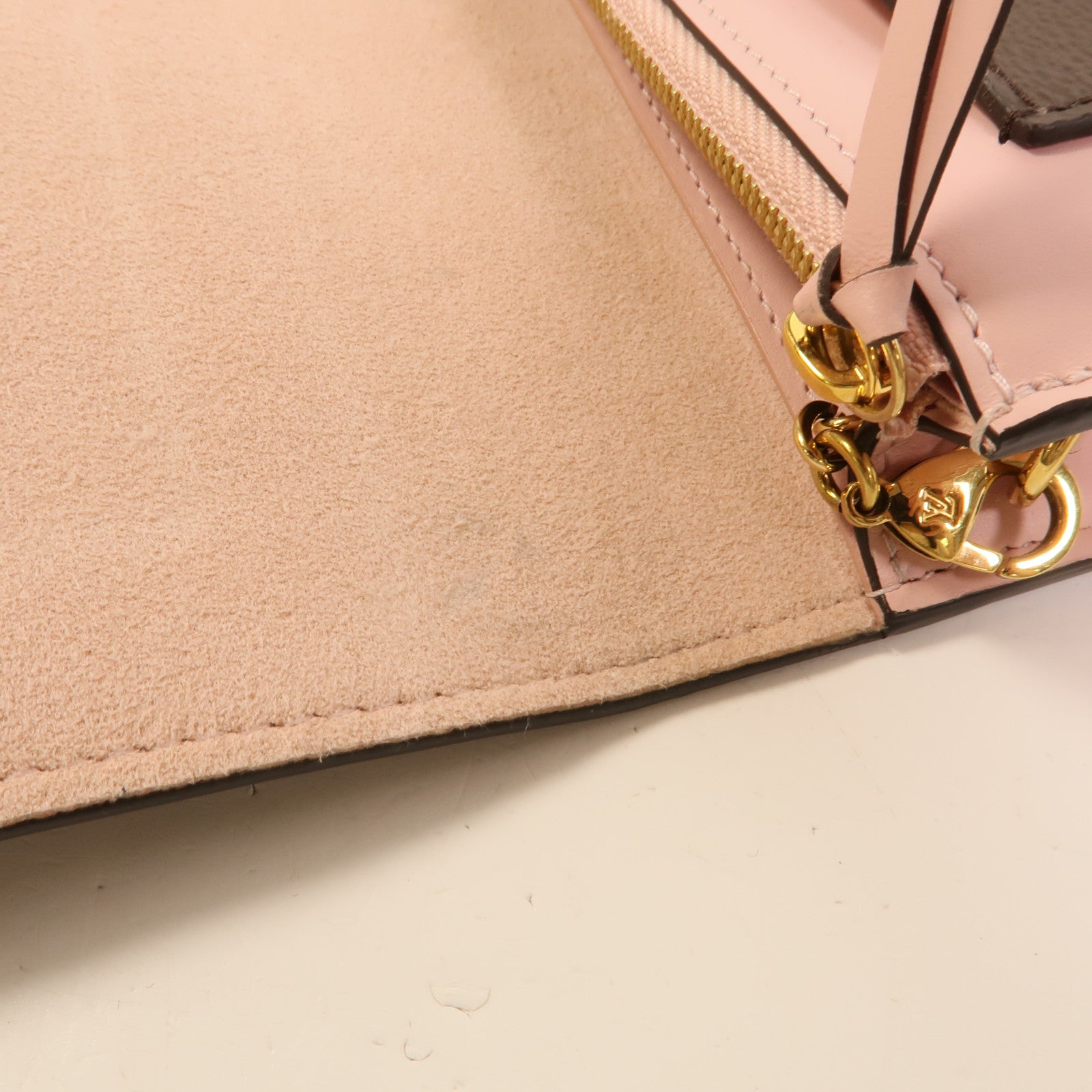 LOUIS VUITTON Monogram Flore Chain Wallet金扣鏈帶肩背袋