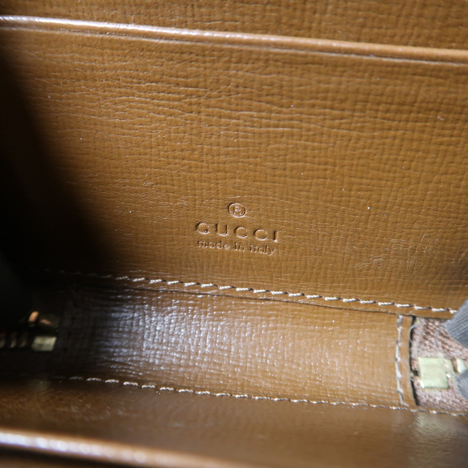 GUCCI 【激減優惠】塗層帆布Horsebit 1955 Card Case金扣卡片套啡色