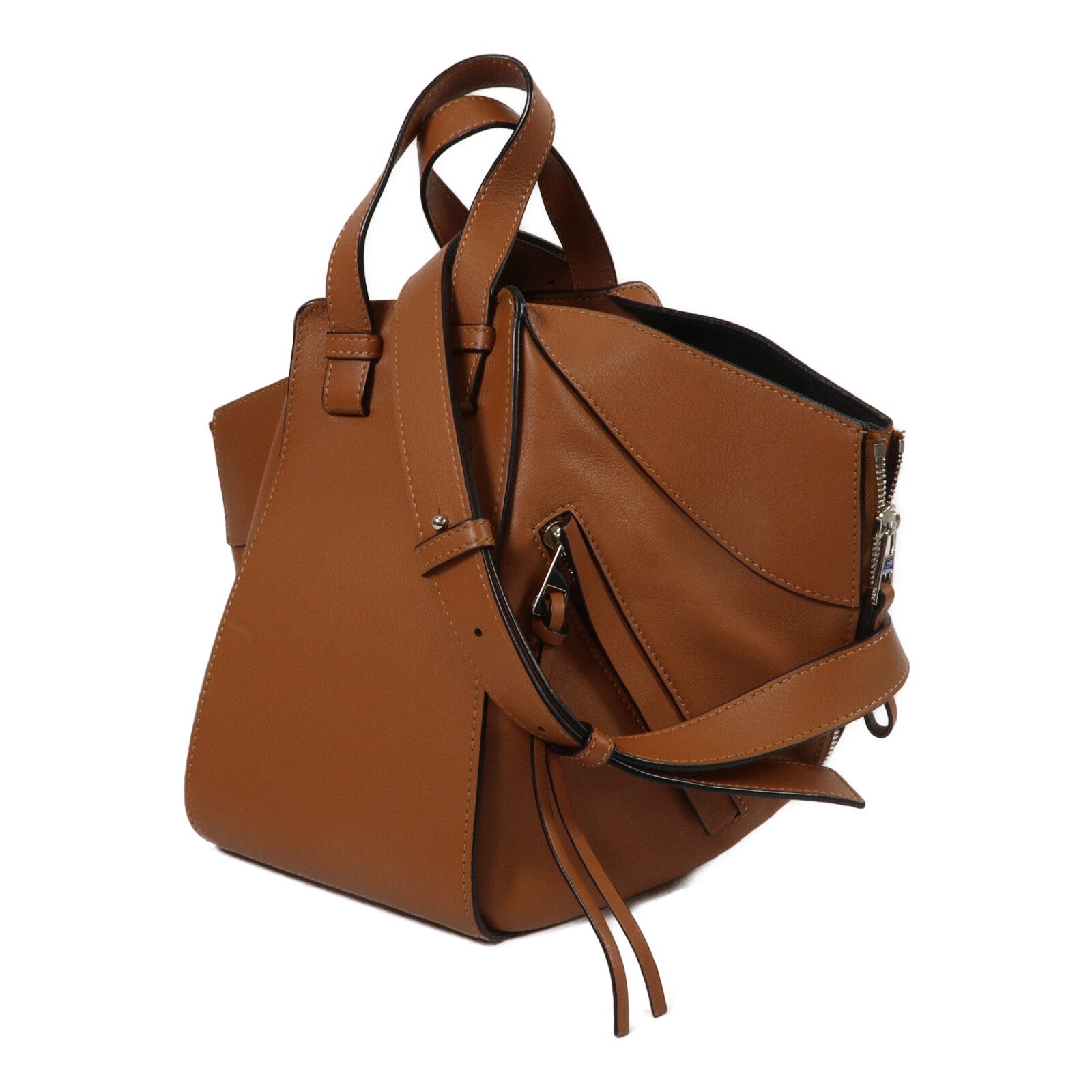 LOEWE 牛皮皮革Hammock Medium手挽肩背兩用袋