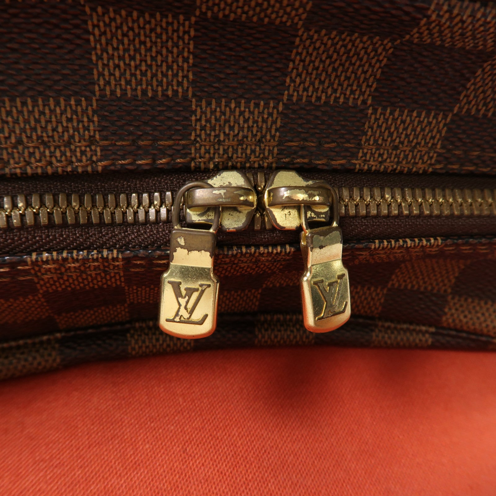 LOUIS VUITTON LV GHW Naviglio Shoulder Messenger Bag N45255 Damier Brown