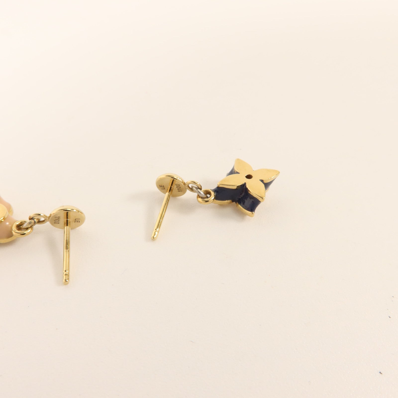 LOUIS VUITTON 銅/琺瑯Monogram Sweet Charms Earrings Set耳環