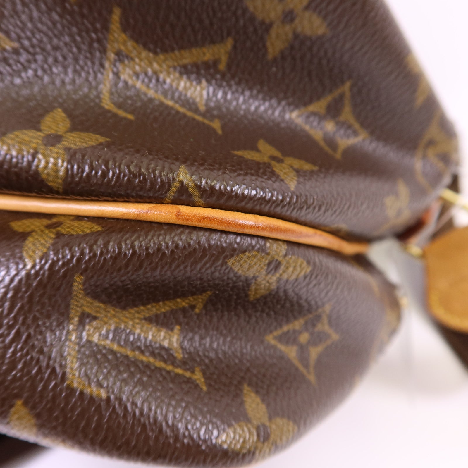 LOUIS VUITTON Monogram Reporter PM金扣肩背袋棕色